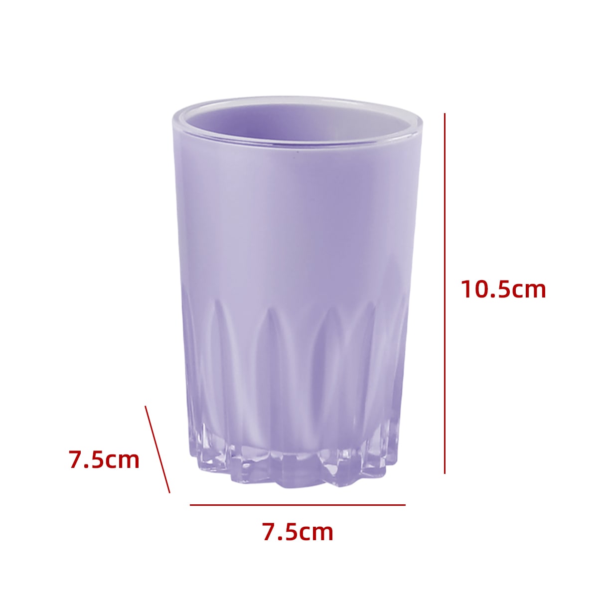 VASO DE BAÑO LILA 10.5X7.5X7.5CM 2