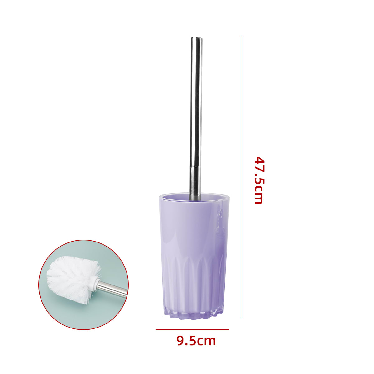 ESCOBILLERO LILA 47.5X9.5X8.5CM2