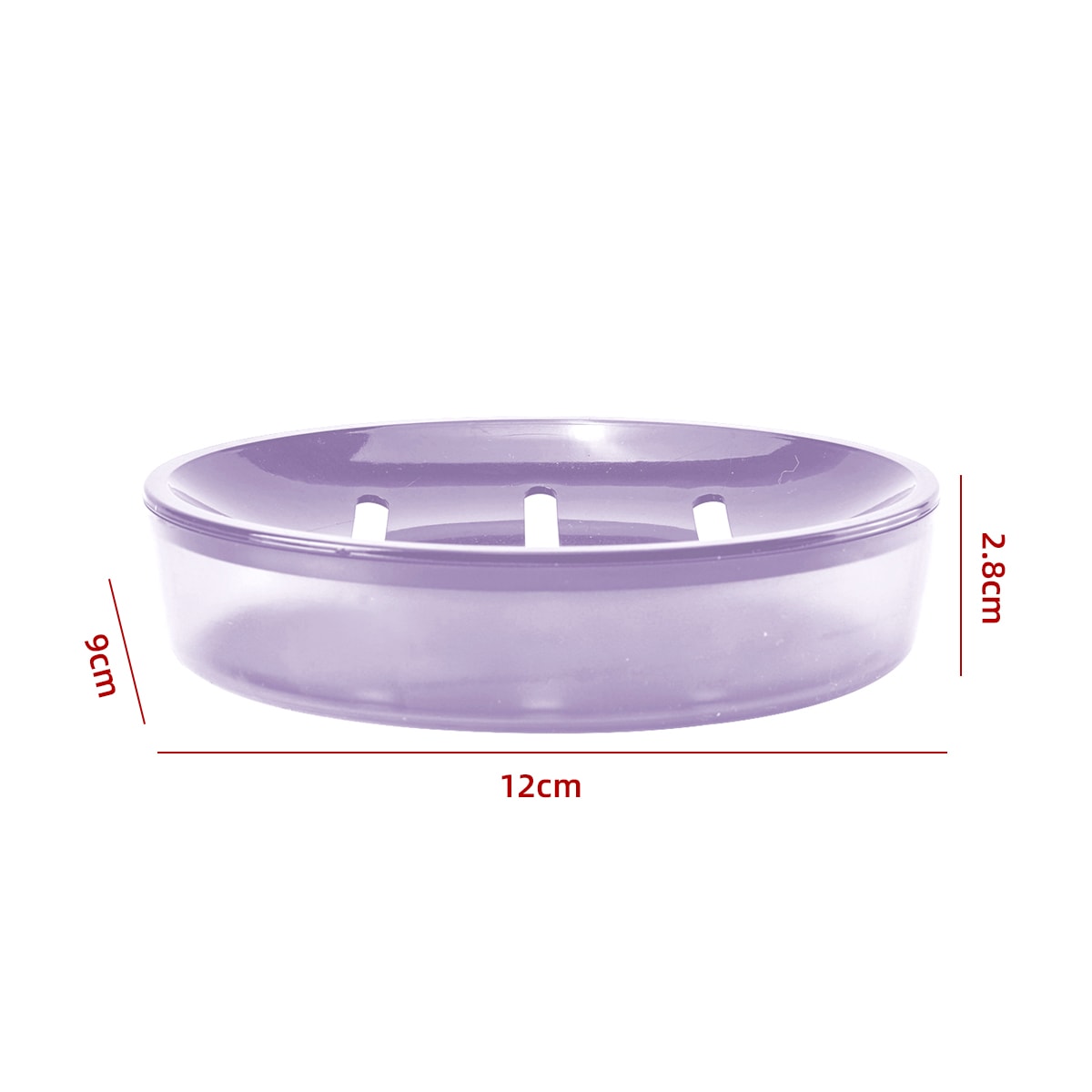 JABONERA TRANSPARENTE LILA 12X9X2.8CM 2