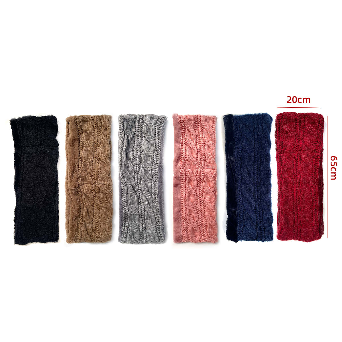 BUFANDA DISEÑO TRENZADO COLOR LISO | 12 UNID1
