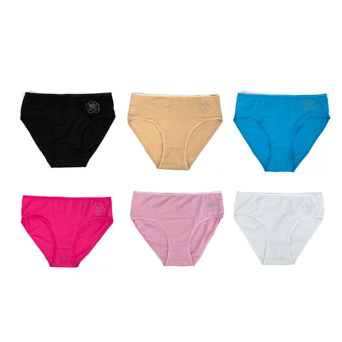 CALZON DE MUJER CON  BRILLOS DISEÑOS FLOR | 12 UNID2