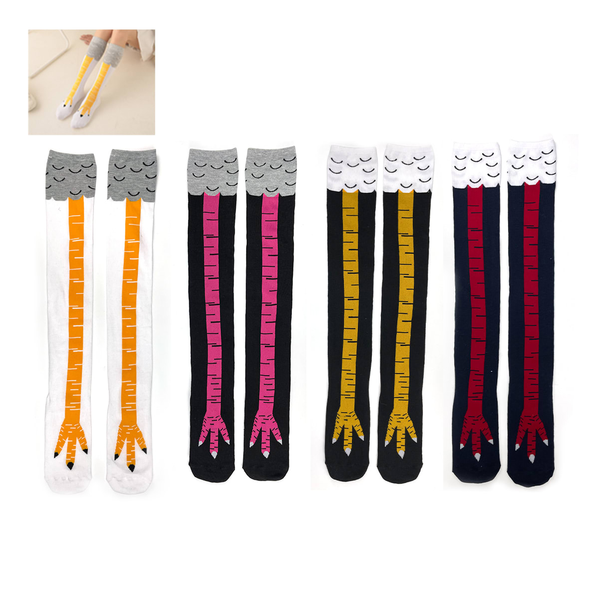 CALCETINES NIÑA DISEÑO PATA DE GALLINA | 12 UNI3