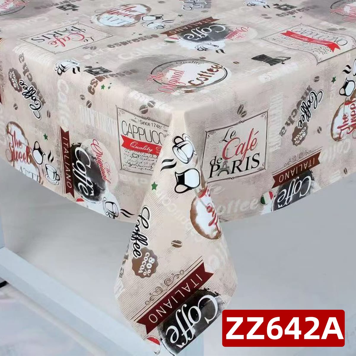 MANTEL PLASTICO CAFÉ PARIS  1.37X30M | 30 UNID 0
