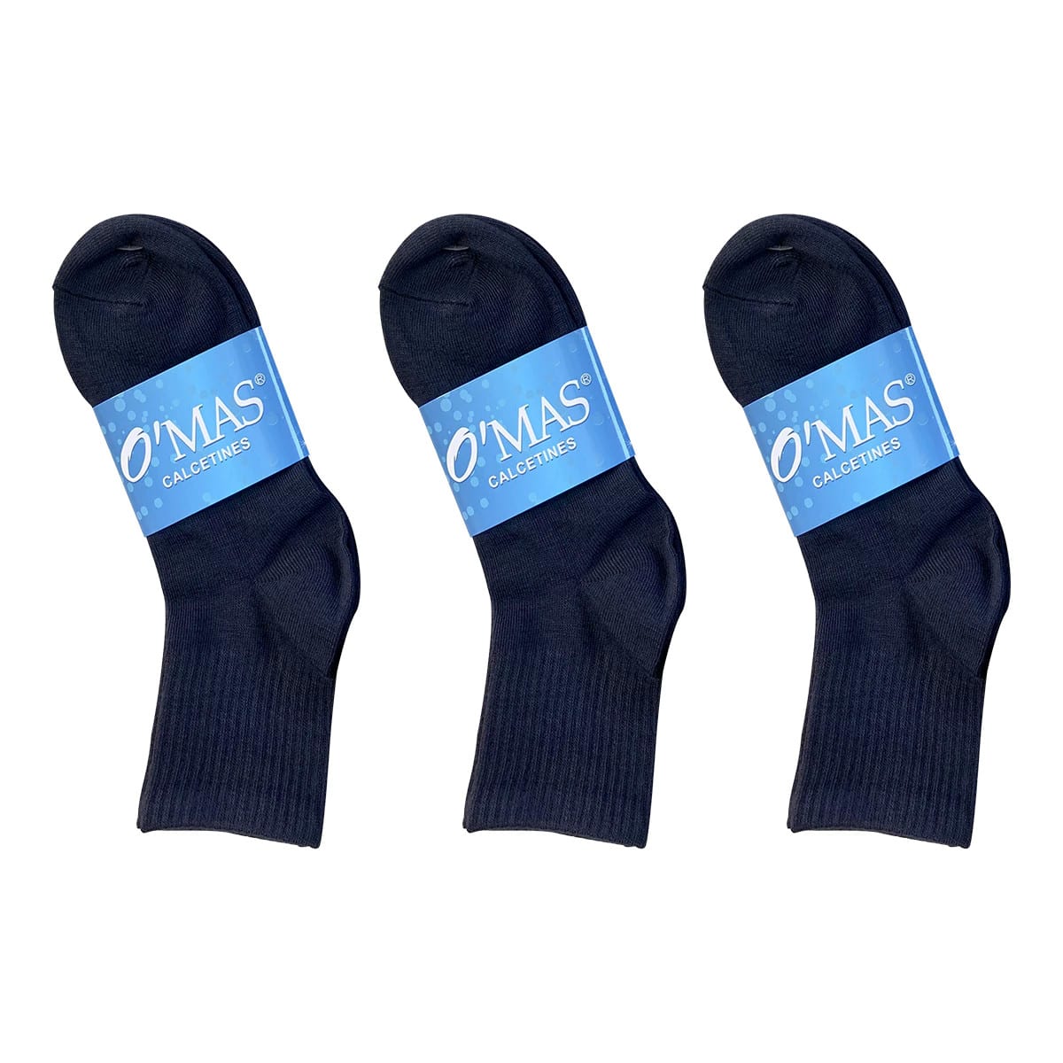 CALCETINES NIÑO AZUL MEDIA CAÑA TALLA 2 | 12 UNID2