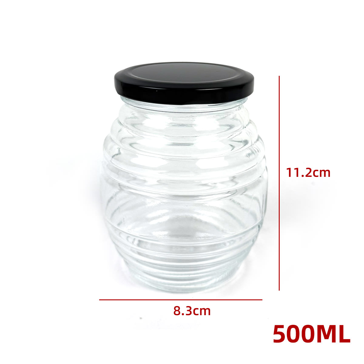 FRASCO DE VIDRIO CON TAPA ALUMINIO 500 ML | 90 UNID1