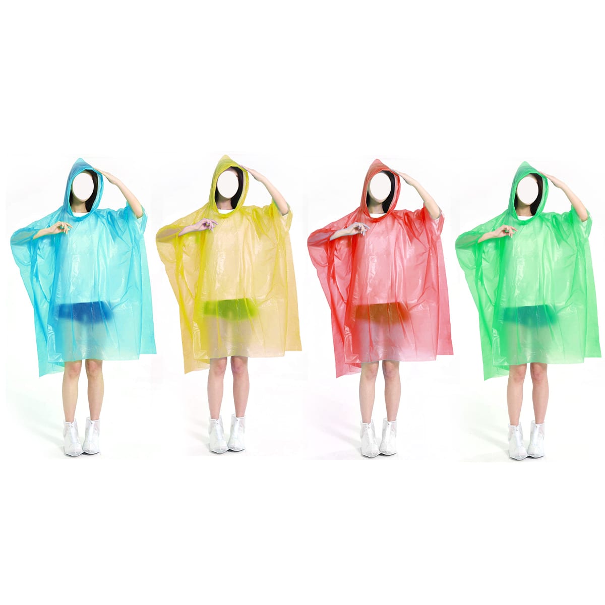 PONCHO IMPERMEABLE ADULTO UNISEX LISO TALLA UNICA 52X80CM  |12 UNID_OLD 4