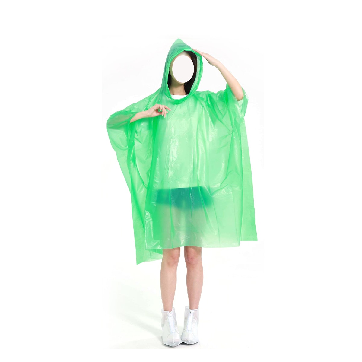 PONCHO IMPERMEABLE ADULTO UNISEX LISO TALLA UNICA 52X80CM  |12 UNID_OLD3