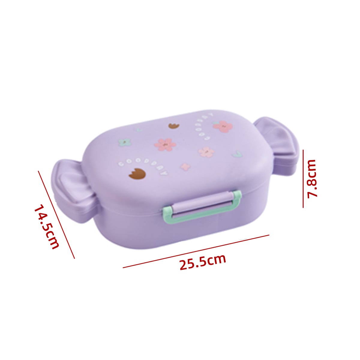 ENVASE LONCHERA PARA EL ALMUERZO DISEÑO DULCE 25.5X14.5X7.8CM | 12 UNID2