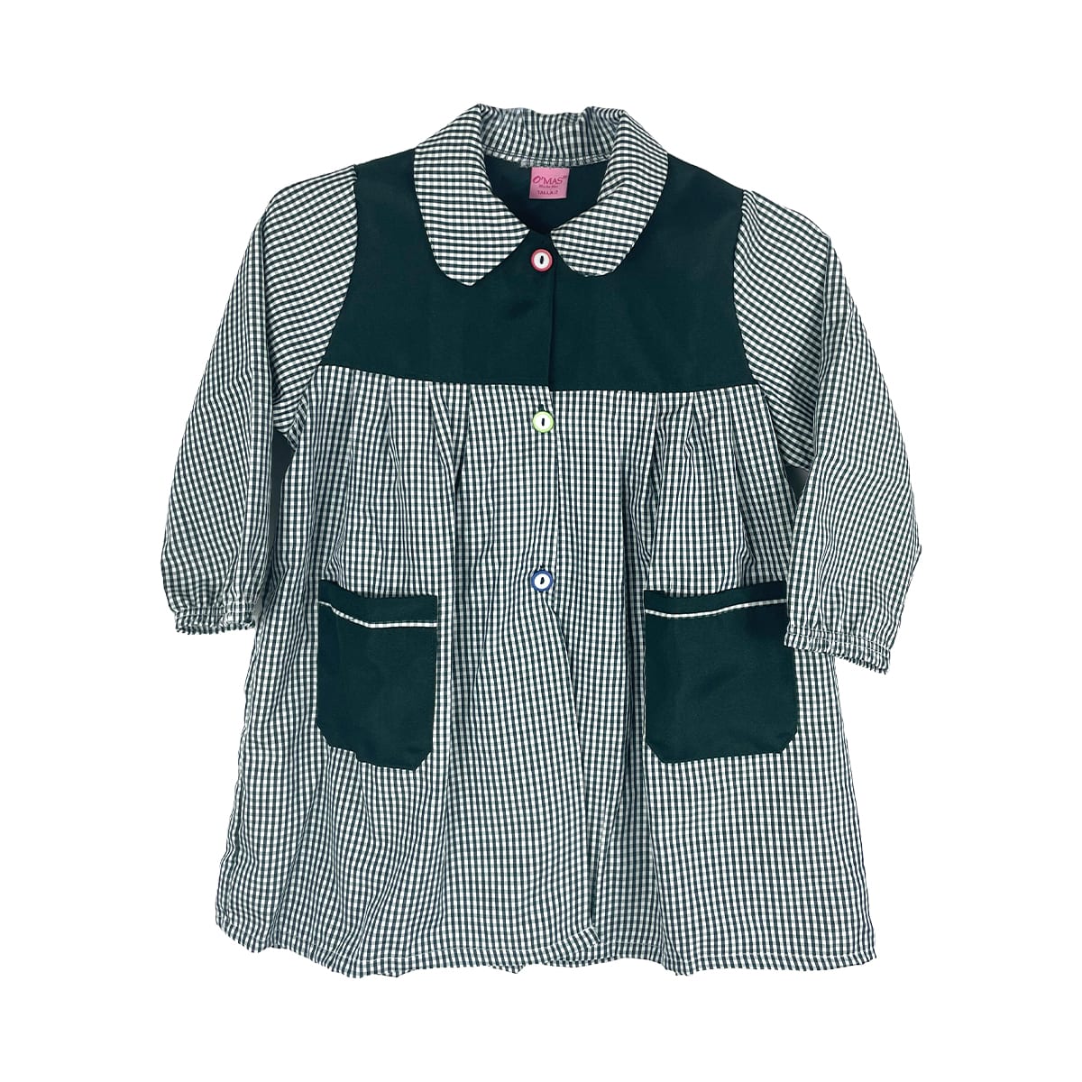 DELANTAL ESCOLAR DE CUADROS TALLA 2-6 | 12 UNID3