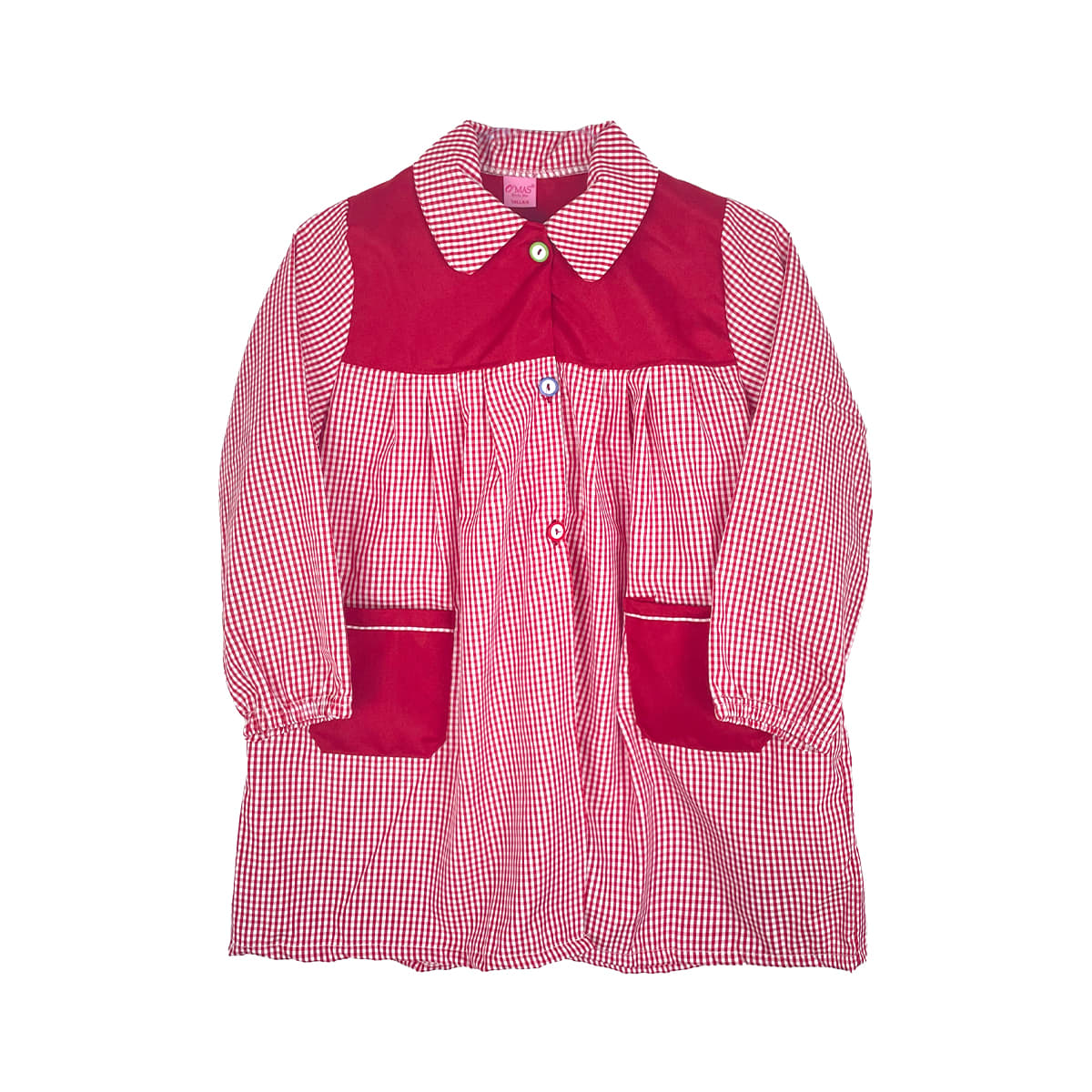 DELANTAL ESCOLAR DE CUADROS TALLA 2-6 | 12 UNID4