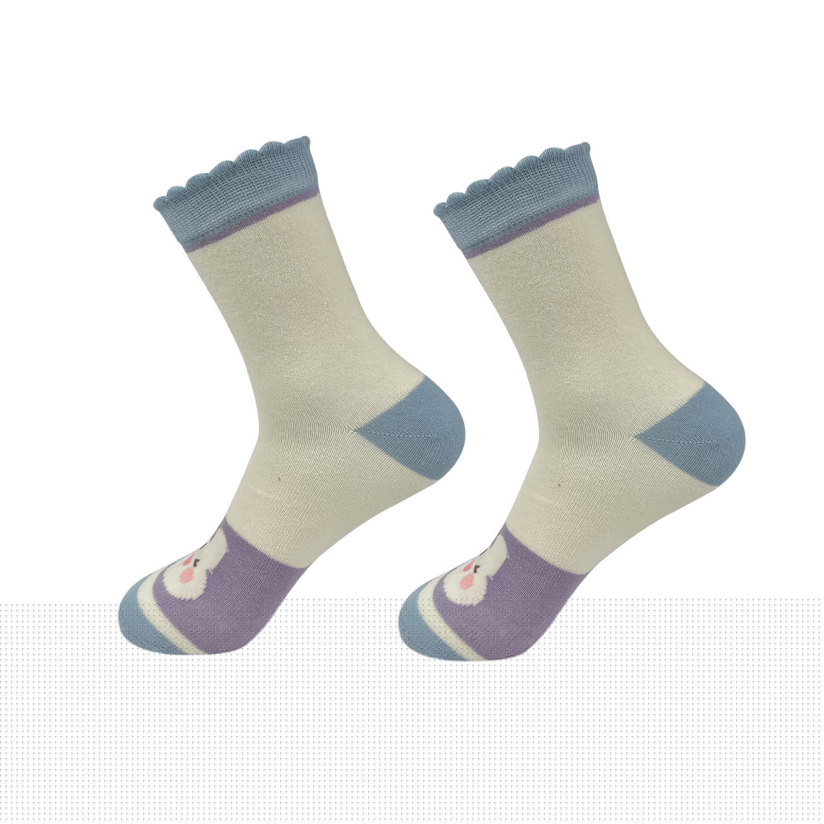 CALCETINES DE MUJER CORTE MEDIO DISEÑO SURTIDO ALGODÓN | 12 UNID2