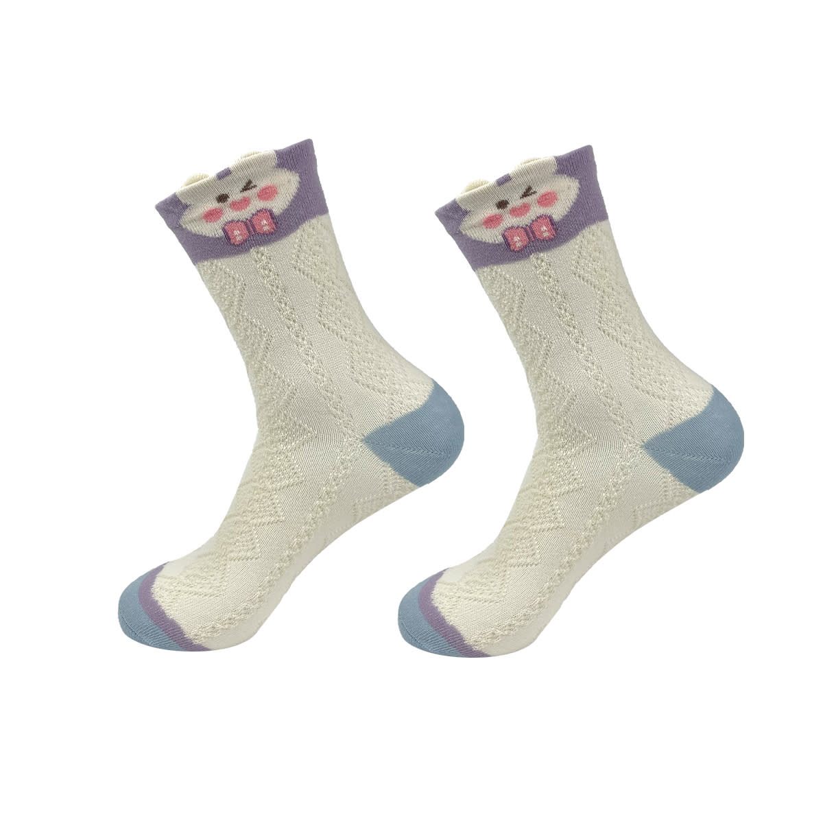 CALCETINES DE MUJER CORTE MEDIO DISEÑO SURTIDO ALGODÓN | 12 UNID4