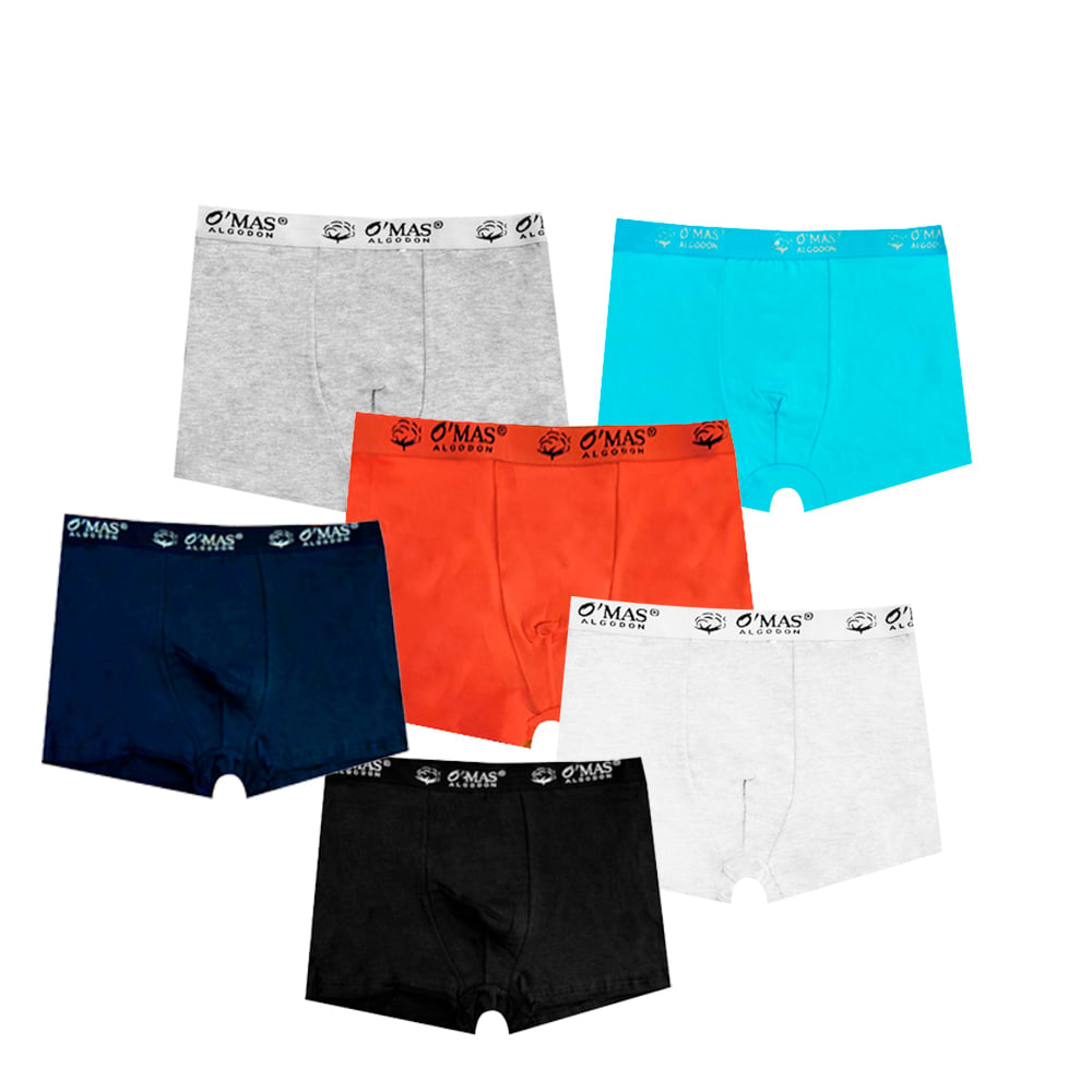 BOXER JUVENIL LISO TALLAS 10-12, 12-14, 14-16 12 UNI. 0