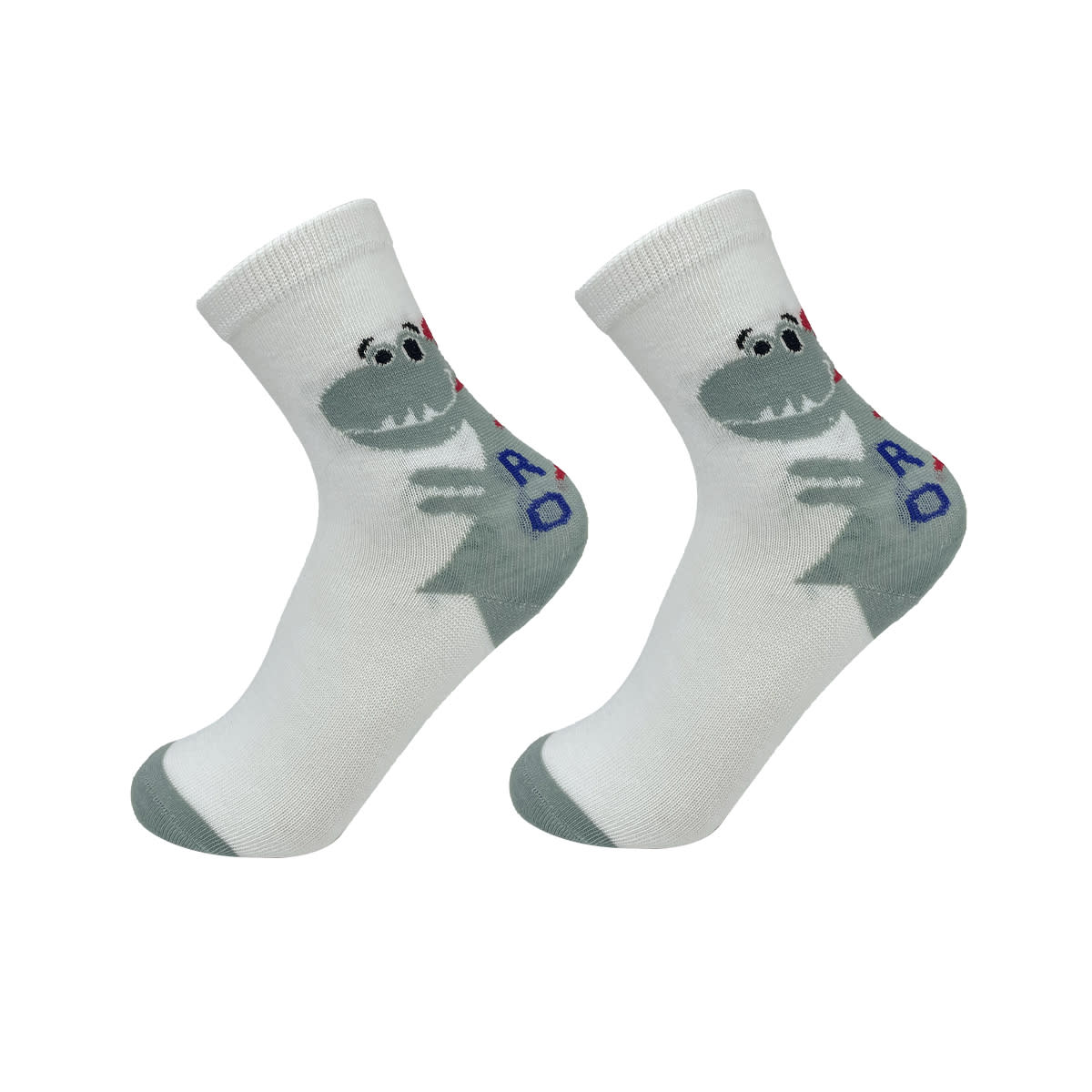 CALCETINES DE NIÑO LISO DISEÑO DINOSAURIO TALLA  3-6 | 12 UNID5