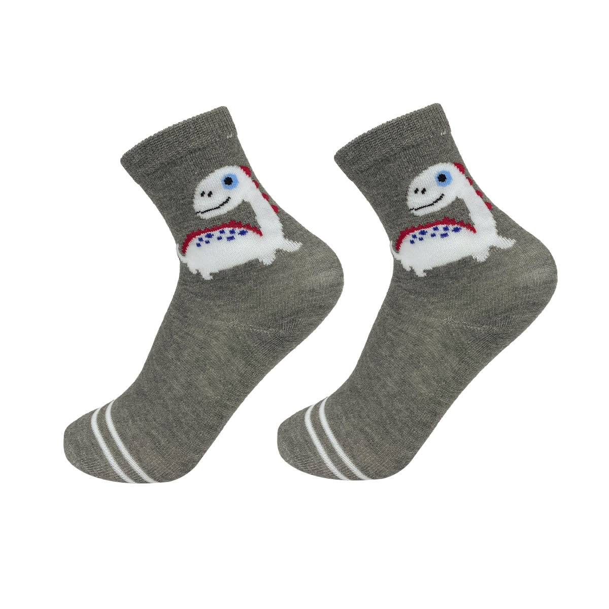 CALCETINES DE NIÑO LISO DISEÑO DINOSAURIO TALLA  6-9  | 12 UNID7