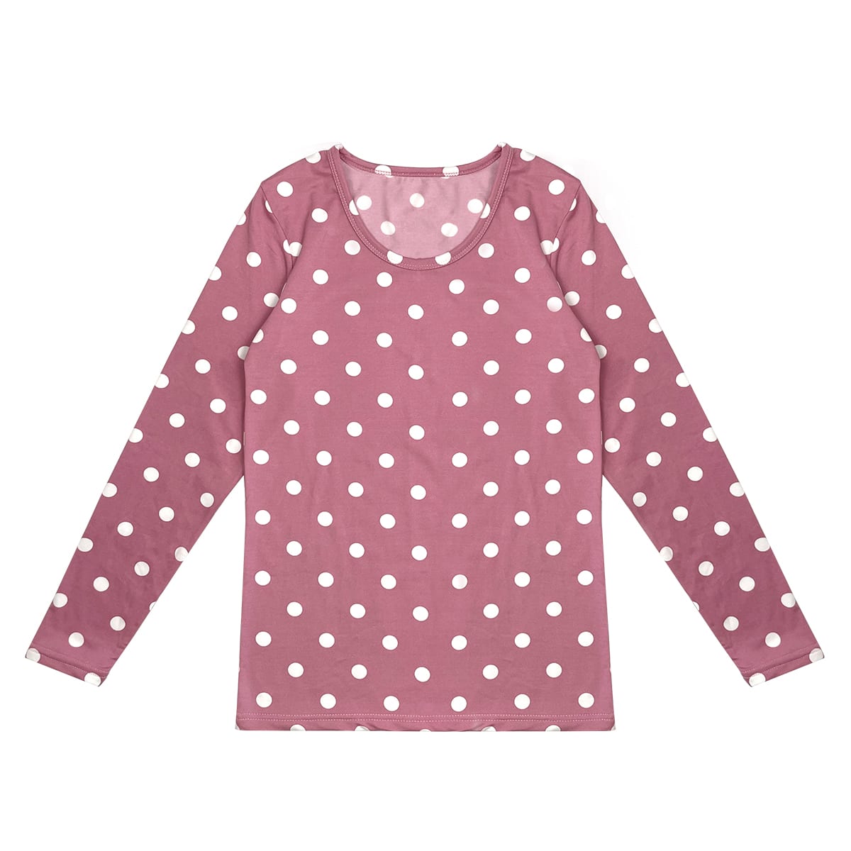 CAMISETA DE MUJER CON POLAR CUELLO REDONDO DISEÑO PUNTOS7