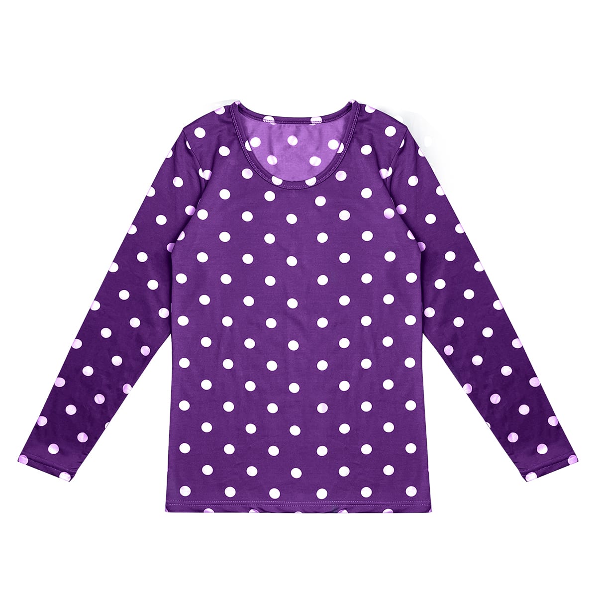 CAMISETA DE MUJER CON POLAR CUELLO REDONDO DISEÑO PUNTOS5