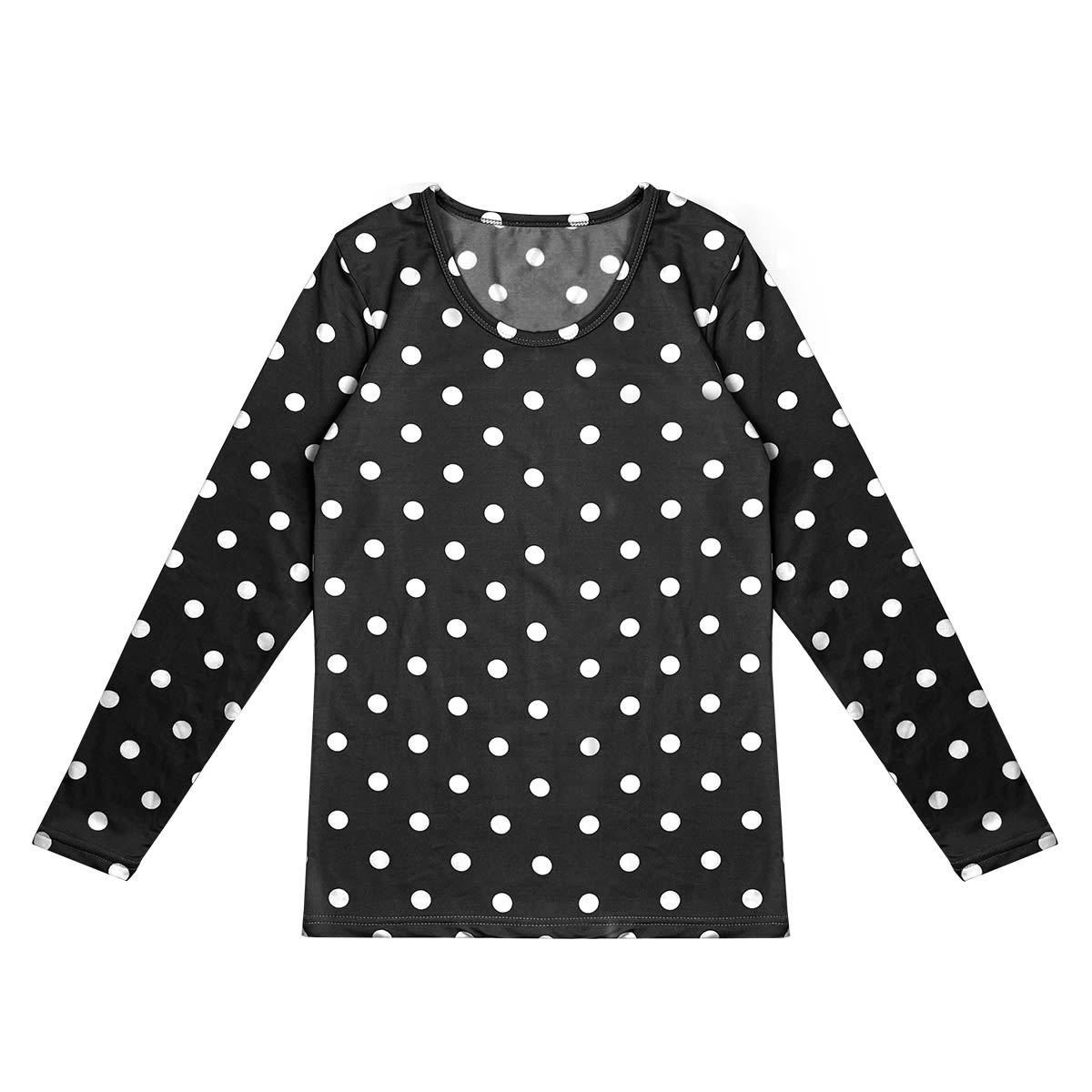 CAMISETA DE MUJER CON POLAR CUELLO REDONDO DISEÑO PUNTOS3