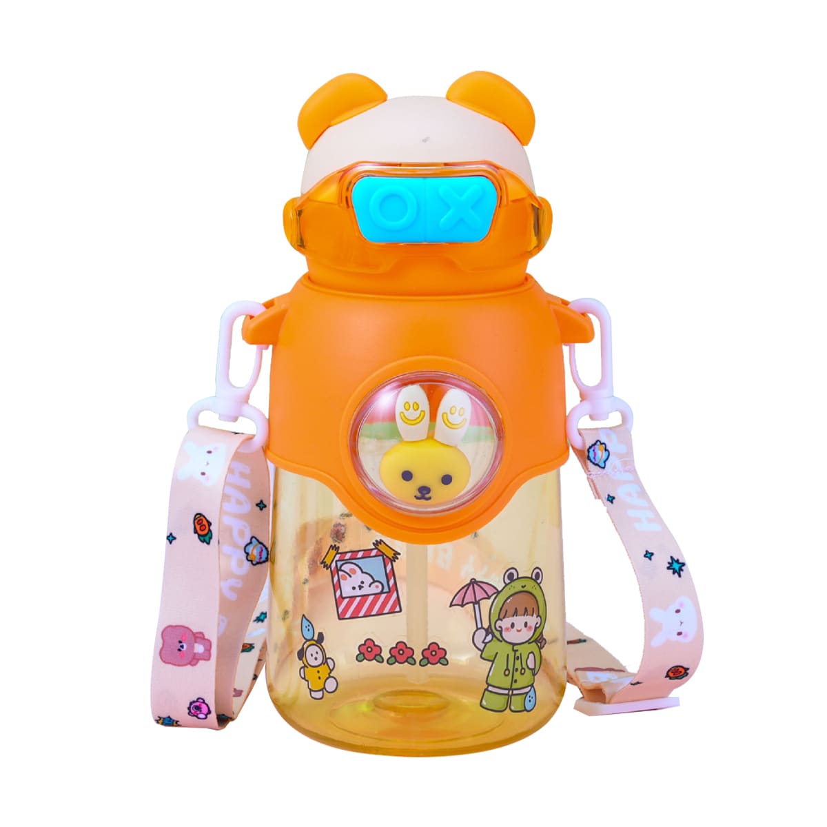 BOTELLAS DE AGUA PLASTICO DISEÑO OSO 650ML COLORES2