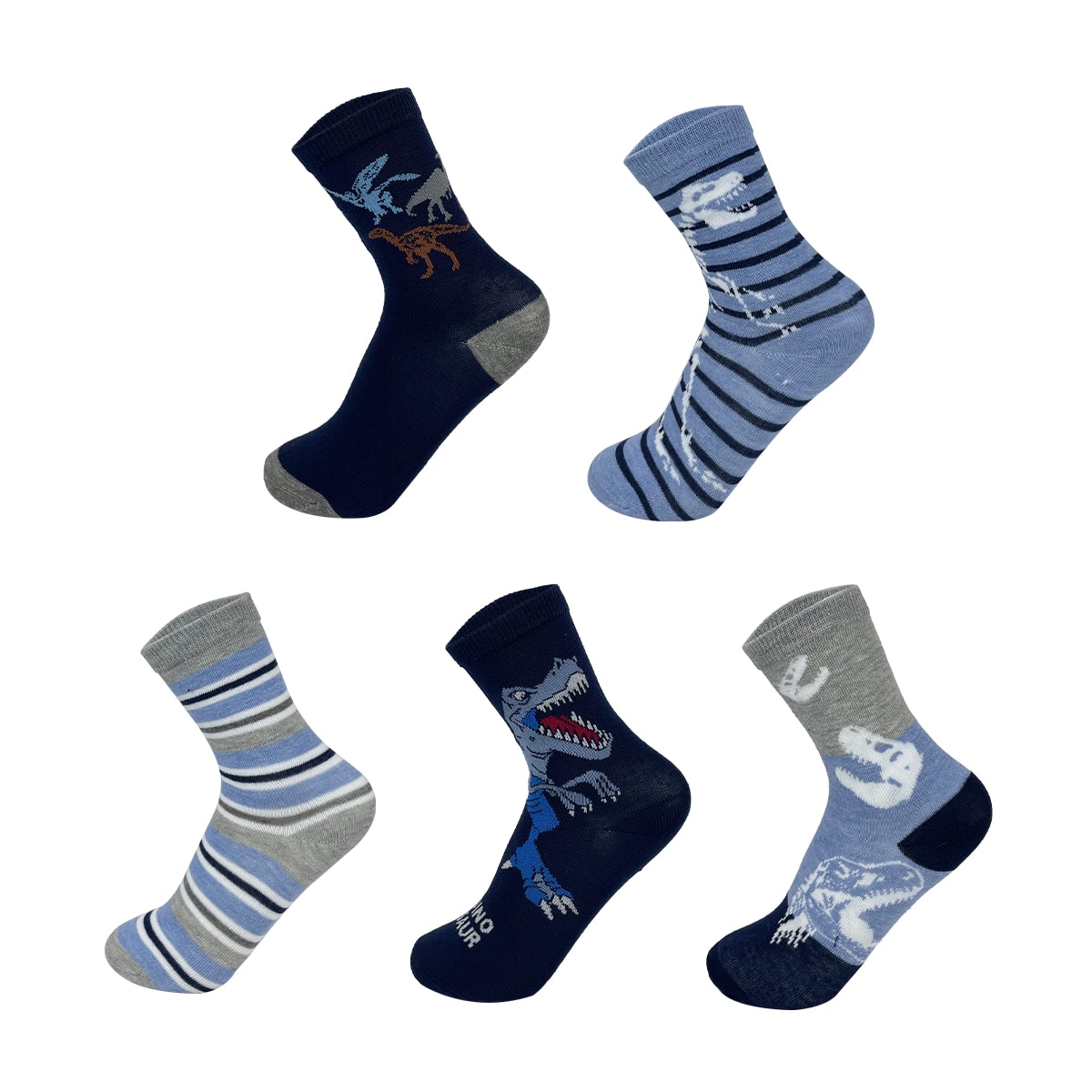 CALCETIN NIÑO MEDIA CAÑA DINOSAURIO 9-12 AÑOS2