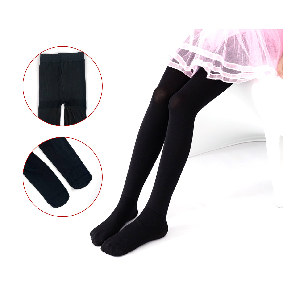 PANTYHOSE ESCOLAR NEGRO TALLA 05-06 | 12 UNID1