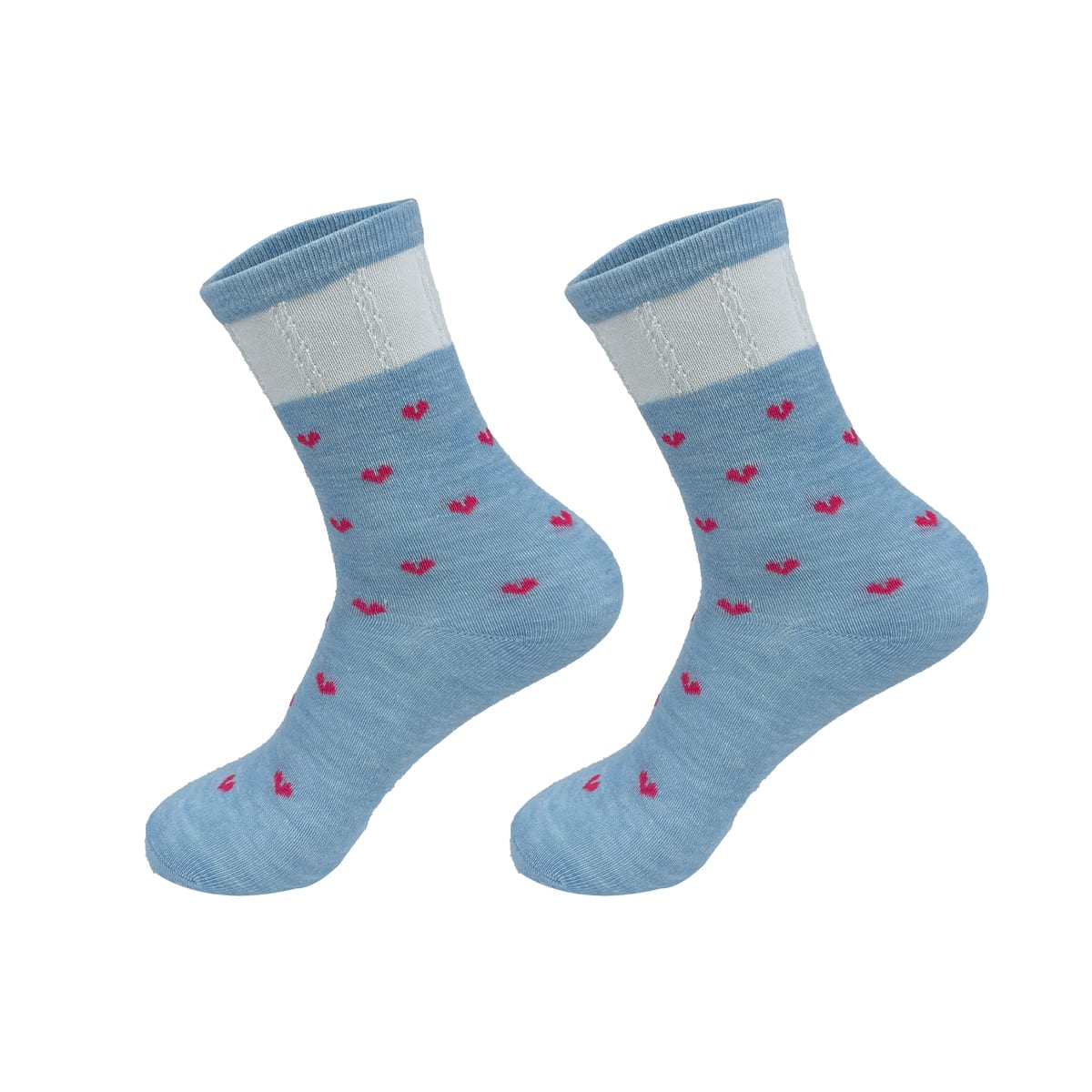 CALCETINES DE NIÑA DISEÑO CORAZON TALLA 6-9 AÑOS| 12 UNID2