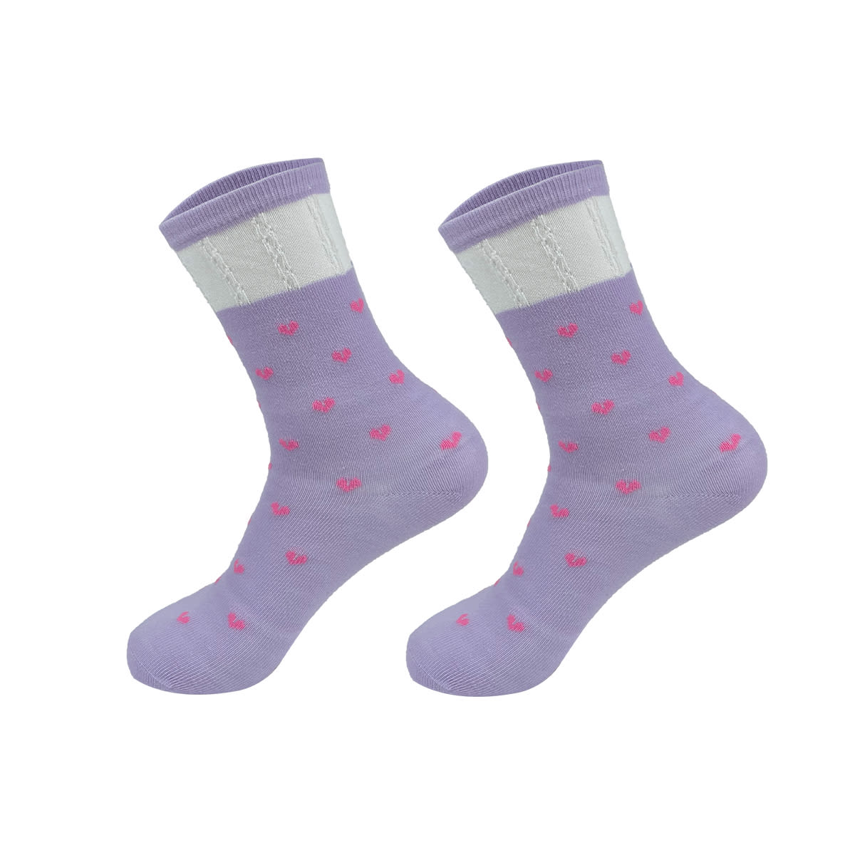 CALCETINES DE NIÑA DISEÑO CORAZON TALLA 6-9 AÑOS| 12 UNID3