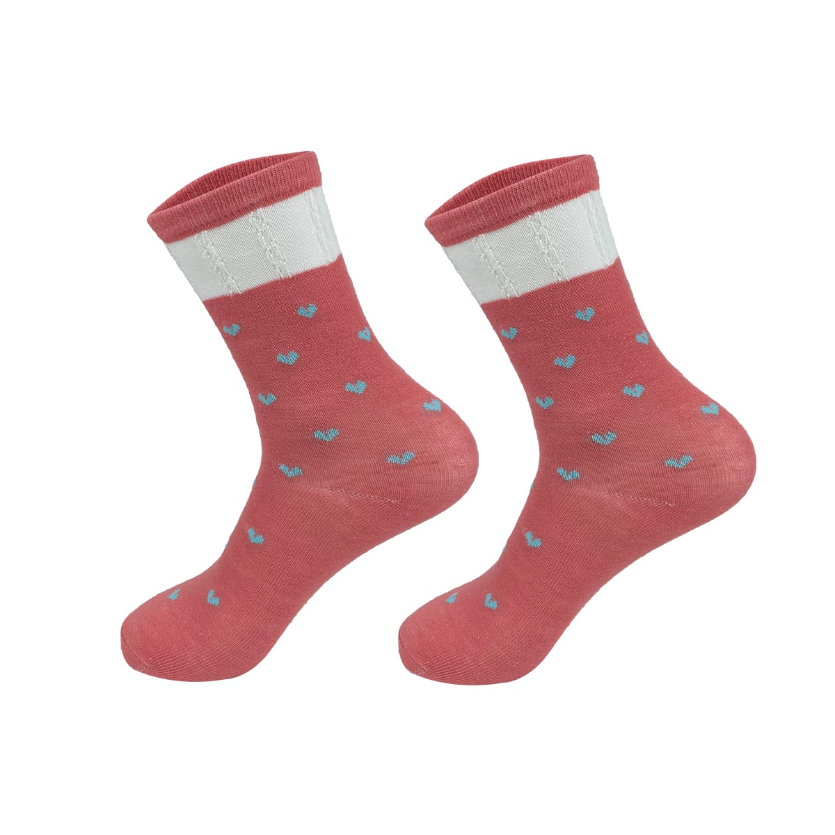 CALCETINES DE NIÑA DISEÑO CORAZON TALLA 6-9 AÑOS| 12 UNID4