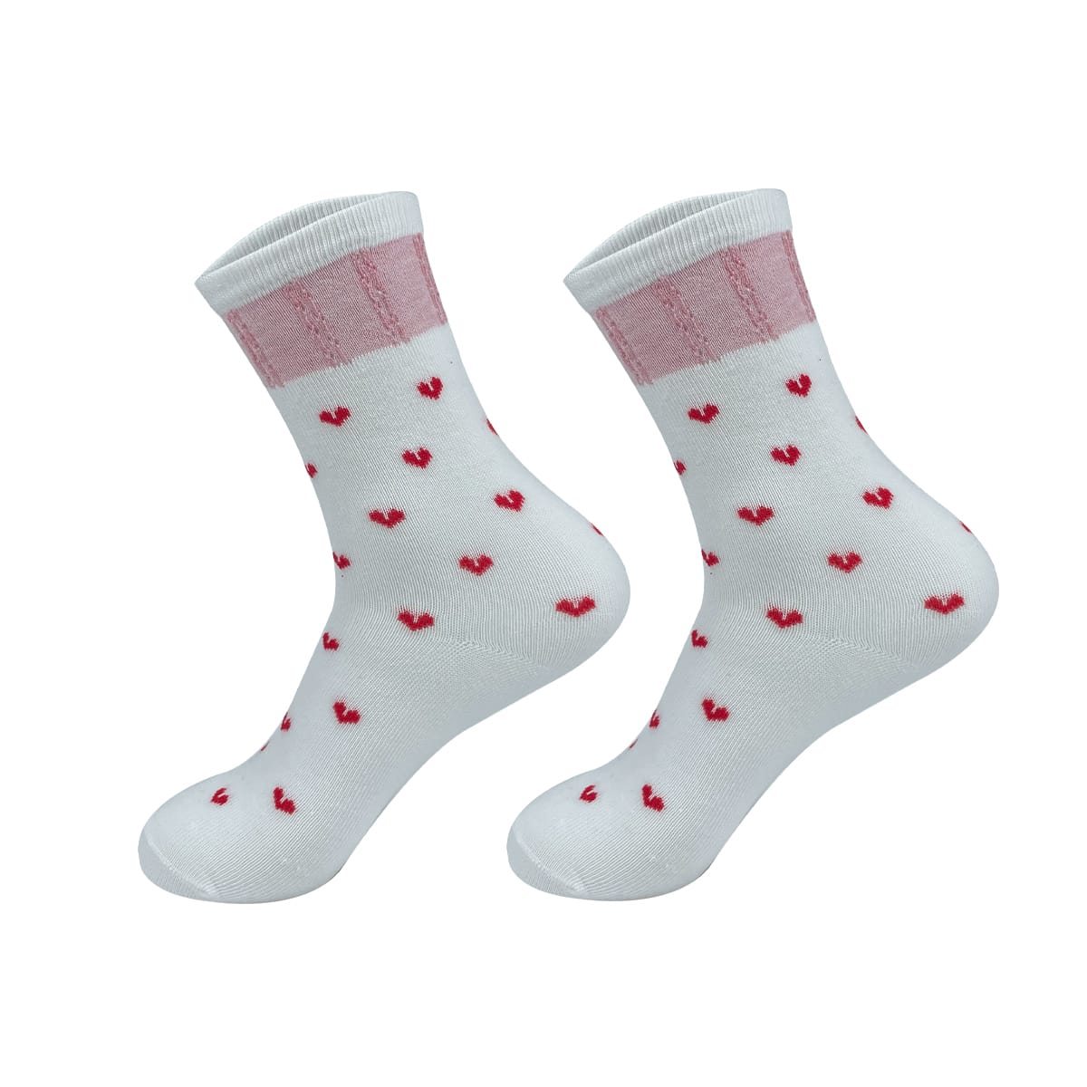 CALCETINES DE NIÑA DISEÑO CORAZON TALLA 9-12 AÑOS| 12 UNID5