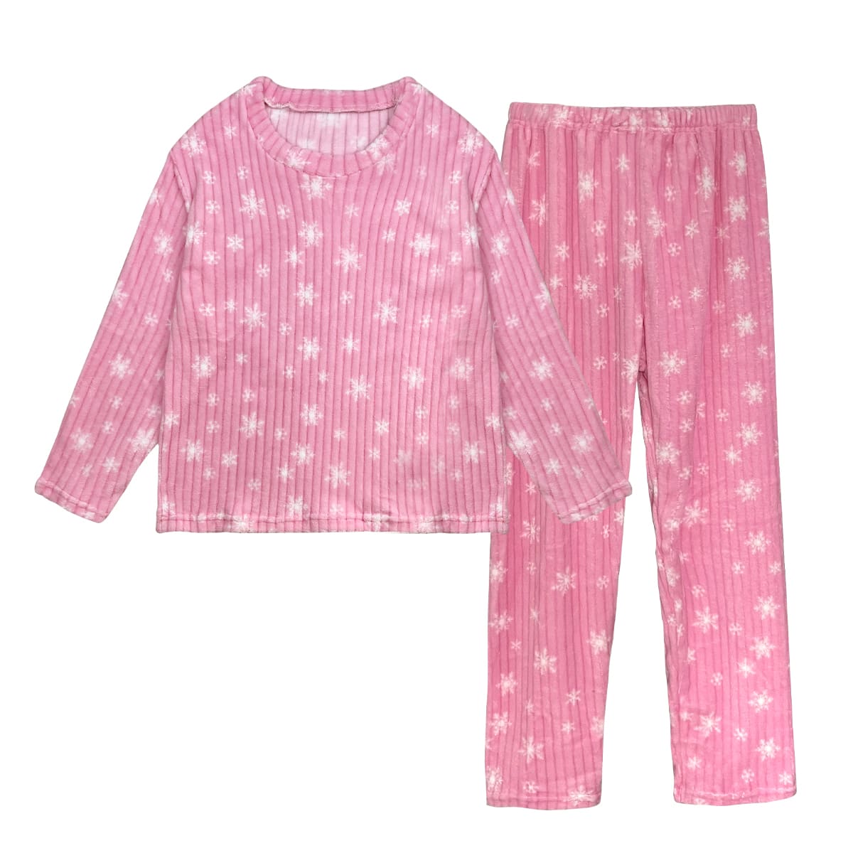 PIJAMA DE MUJER PLUSH CON DISEÑO ROSADO/MORADO | 12 UNID2