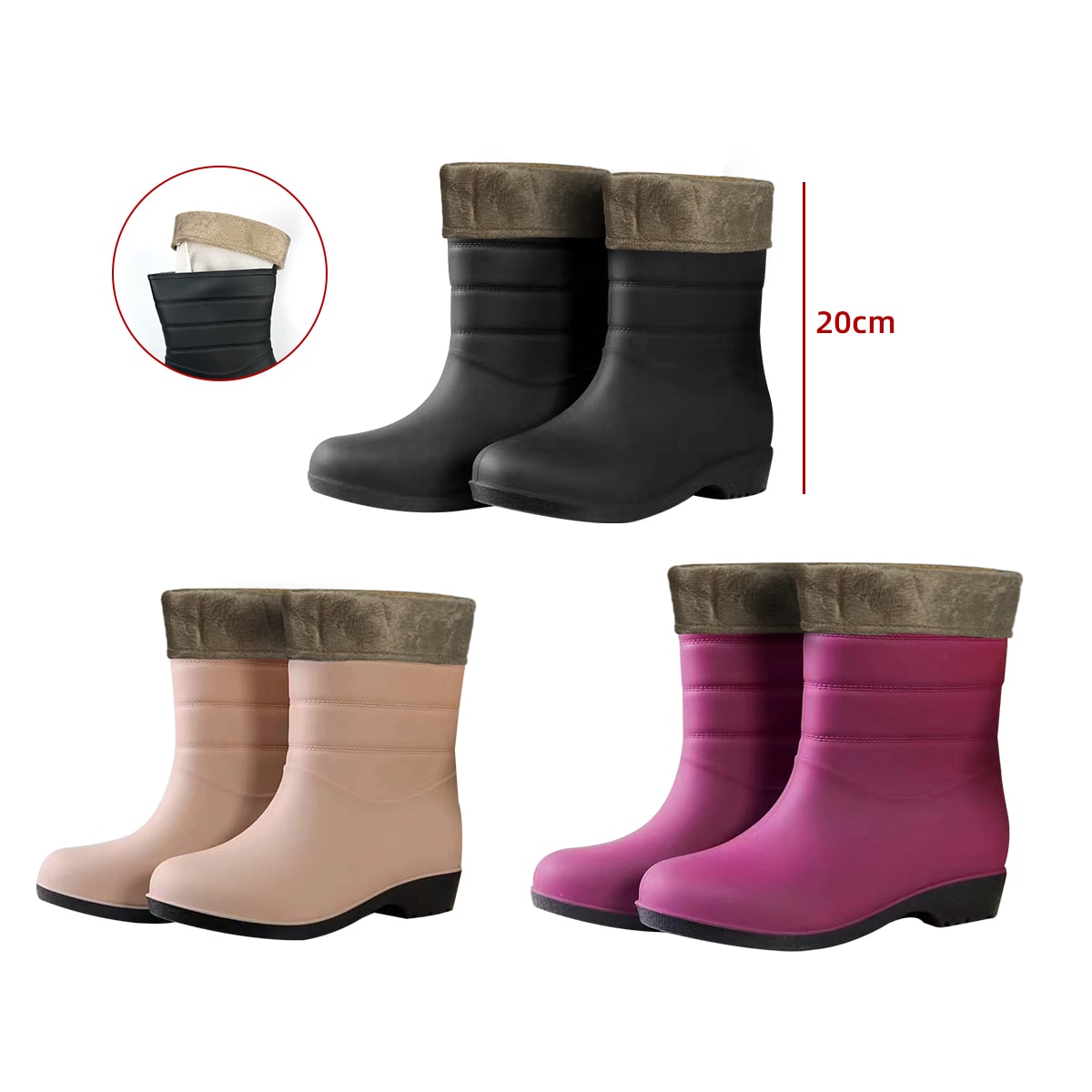 BOTAS DE AGUA ADULTO TALLAS 35/36-39/40/ 20CM 5184732 0