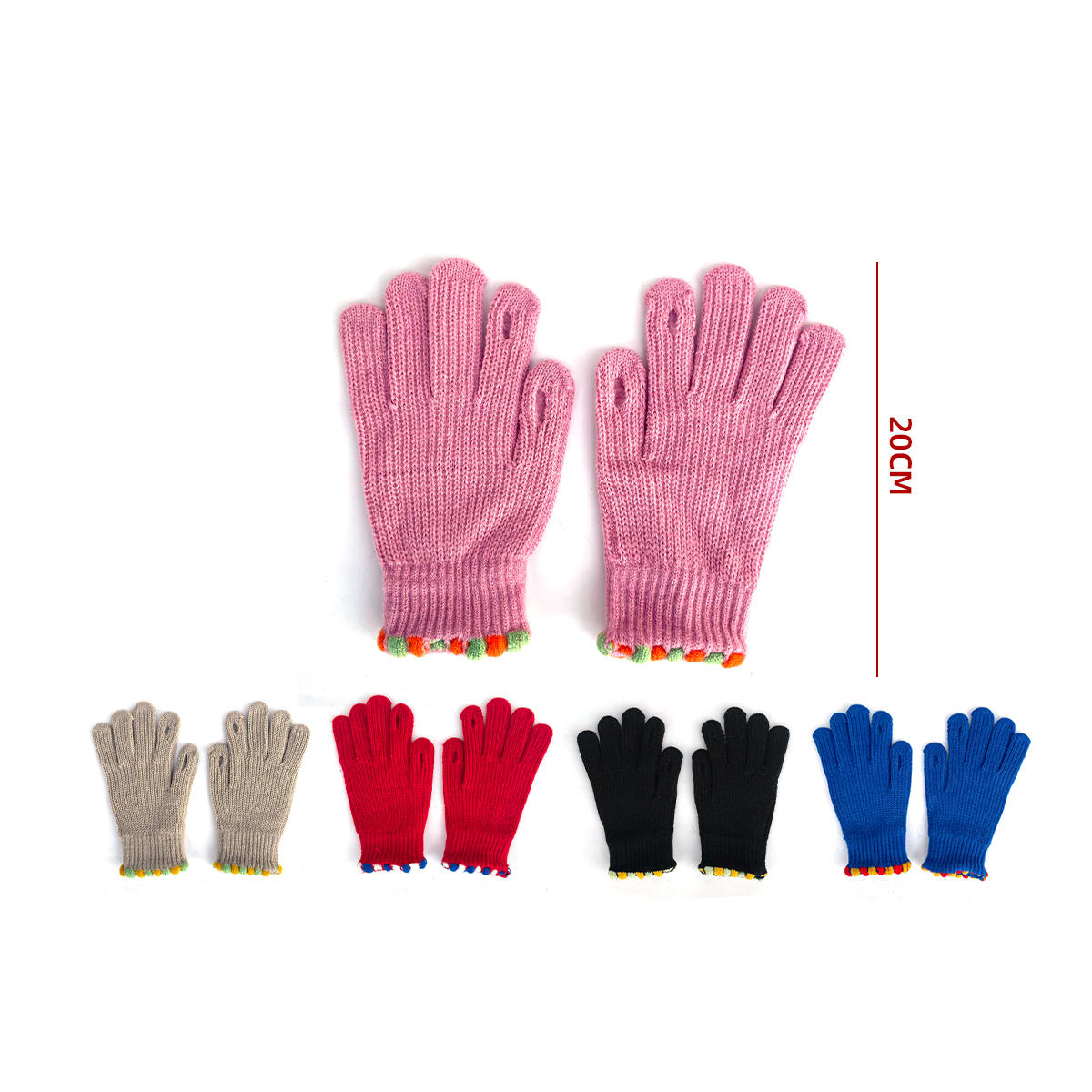 GUANTE LANA 2 DEDOS ABIERTO 20CM 3