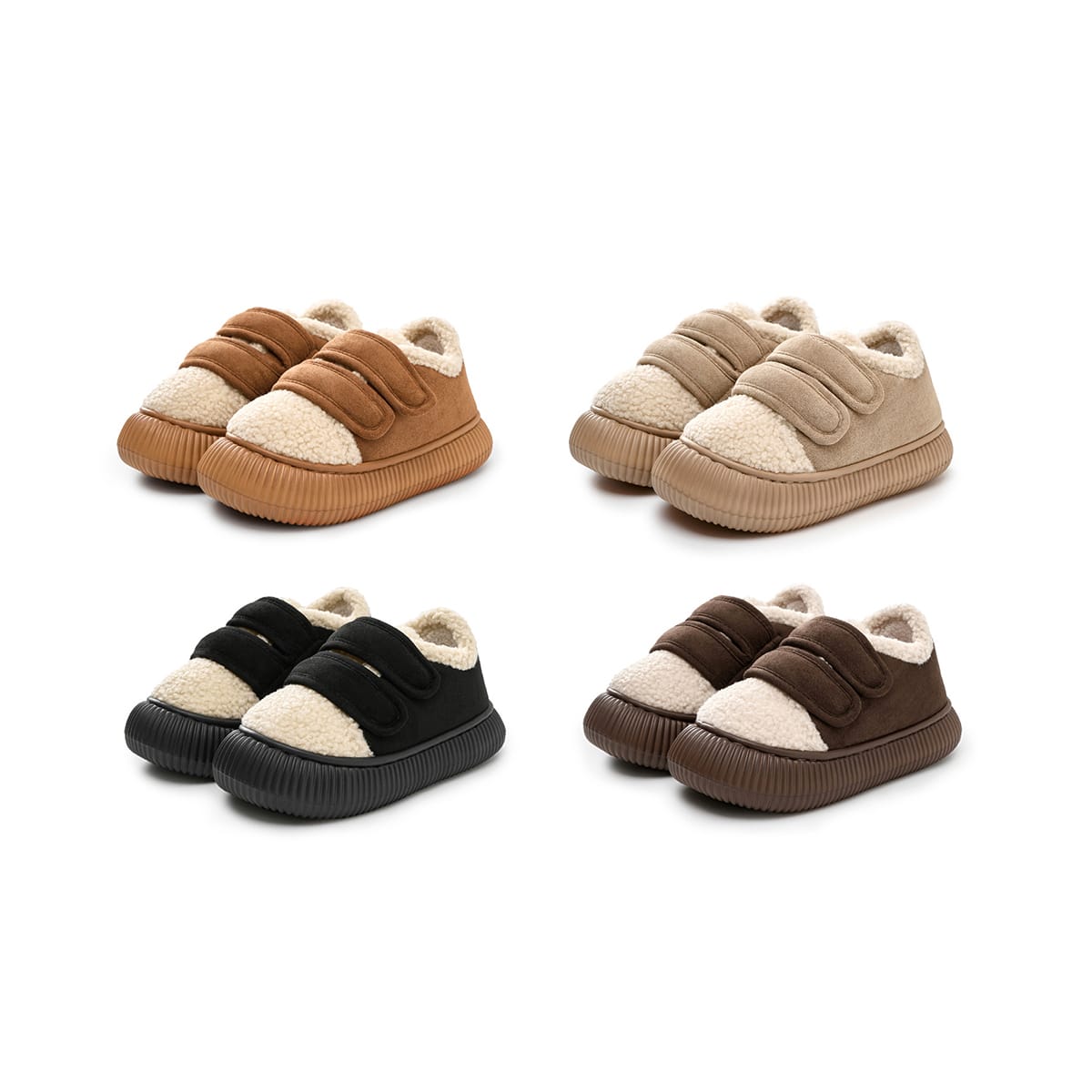 PANTUFLA BOTIN DOBLE VLECRO FRONTAL PELUDO 36-412