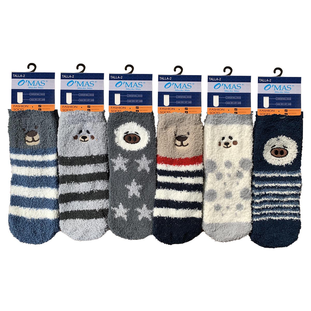 CALCETINES DE NIÑO PLUMADA MEDIA CAÑA DISEÑO SURTIDO TALLA 6 |12 UNID2