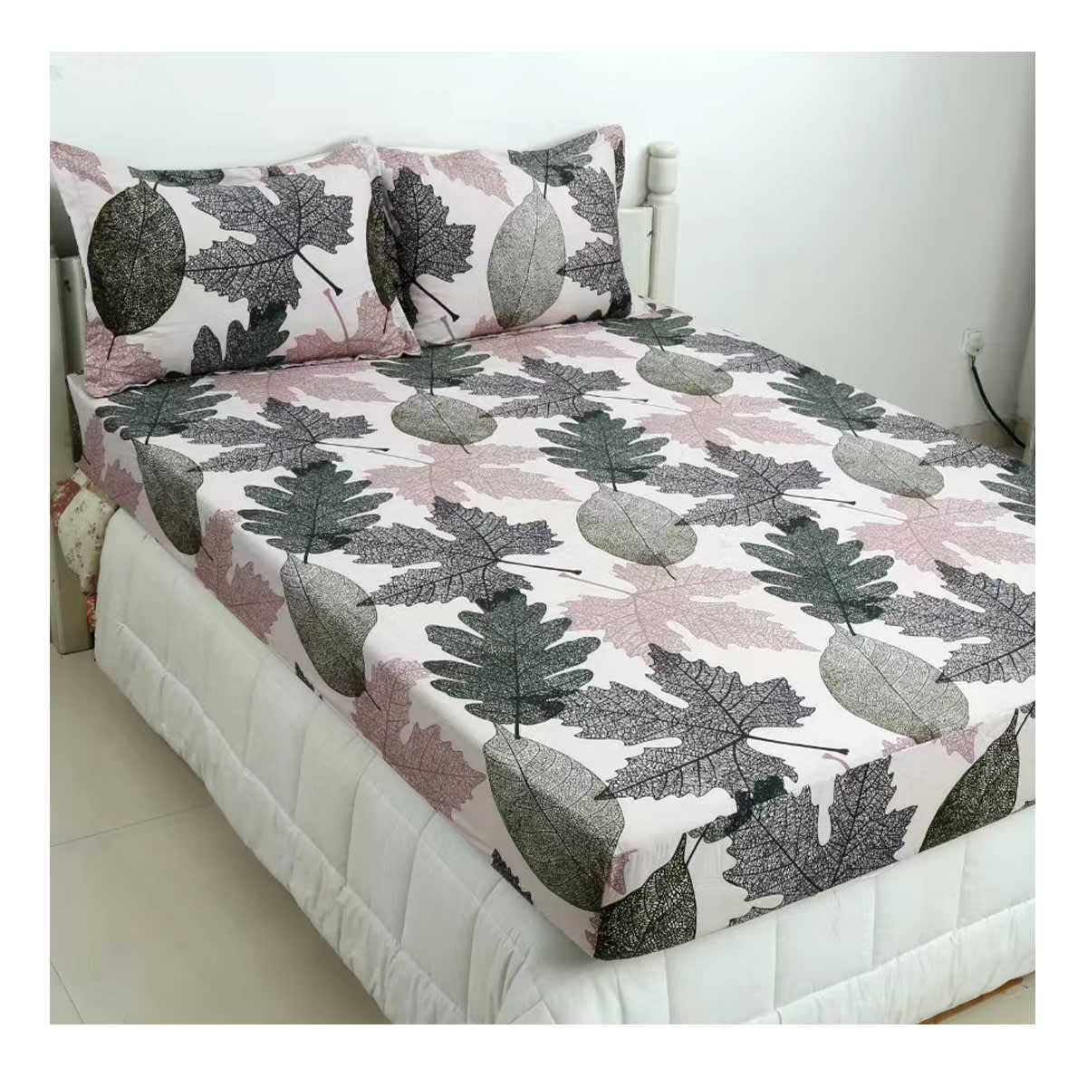 JUEGO DE SABANA CUBRE COLCHON Y FUNDA 2.5 PLAZAS DISEÑO | 12UNID2