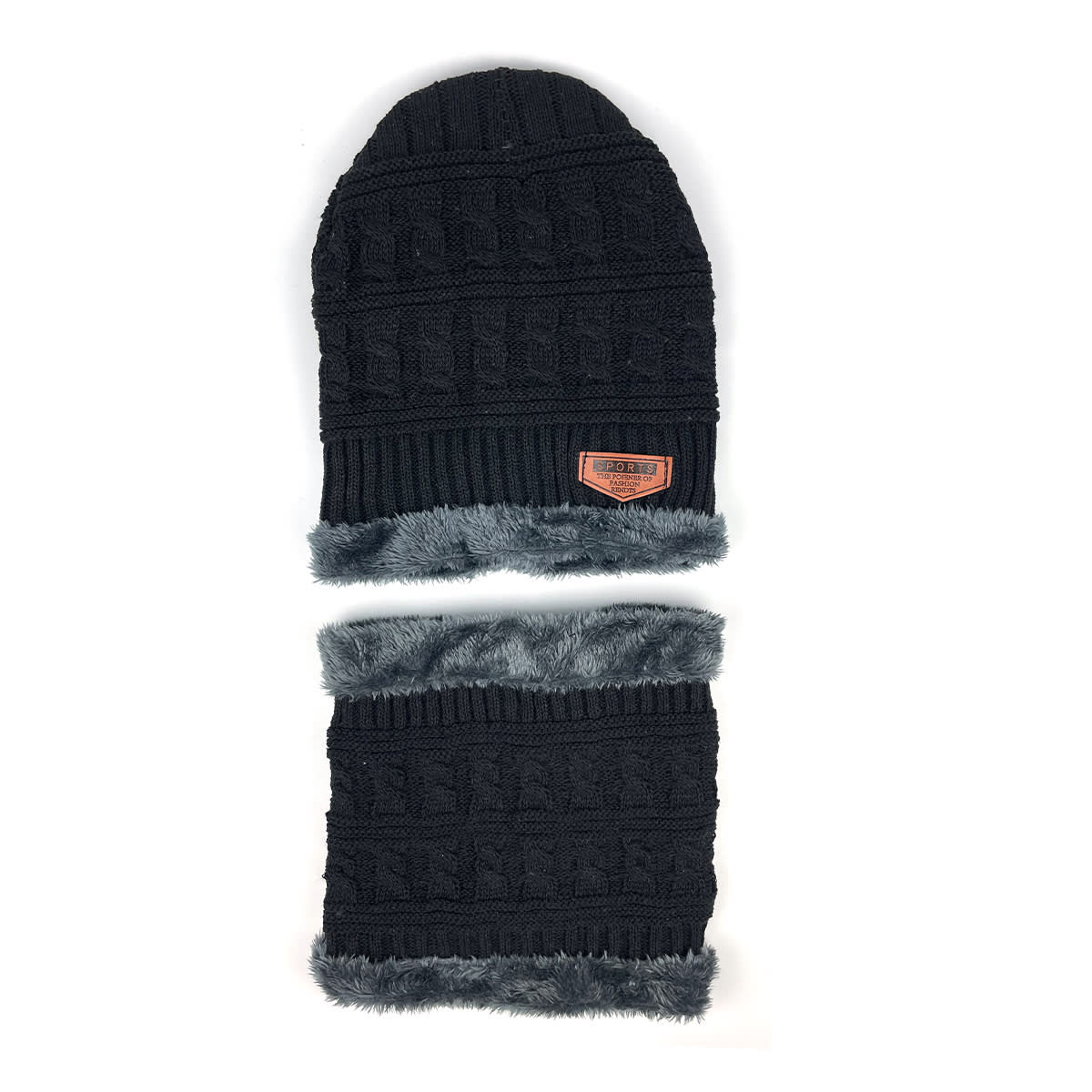 GORRO DE NIÑO CON CUELLO LISO DOBLE CAPA 17X17CM 17X15CM | 12 UNID1