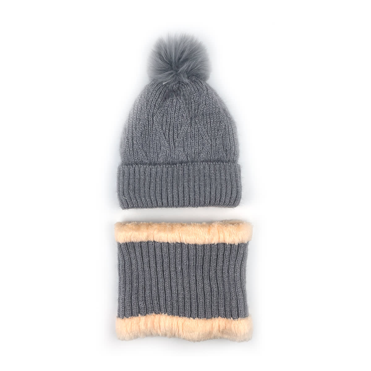 GORRO DE NIÑA JUVENIL CON CUELLO LISO SURTIDO PLUSH 19X20CM | 12 UNID4