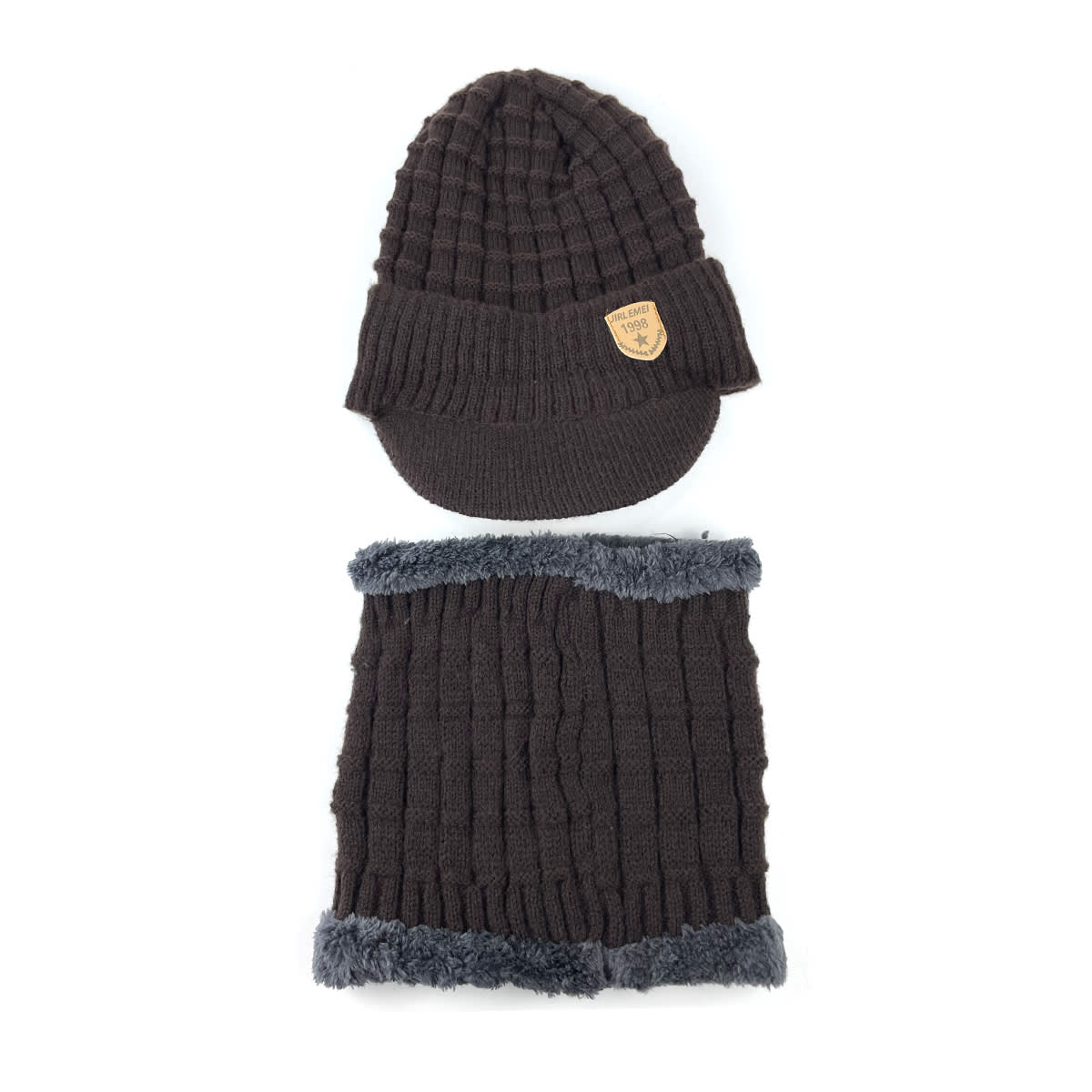GORRO ADULTO CON CUELLO LISO  DISEÑO VISERA PLUSH | 12 UNID5