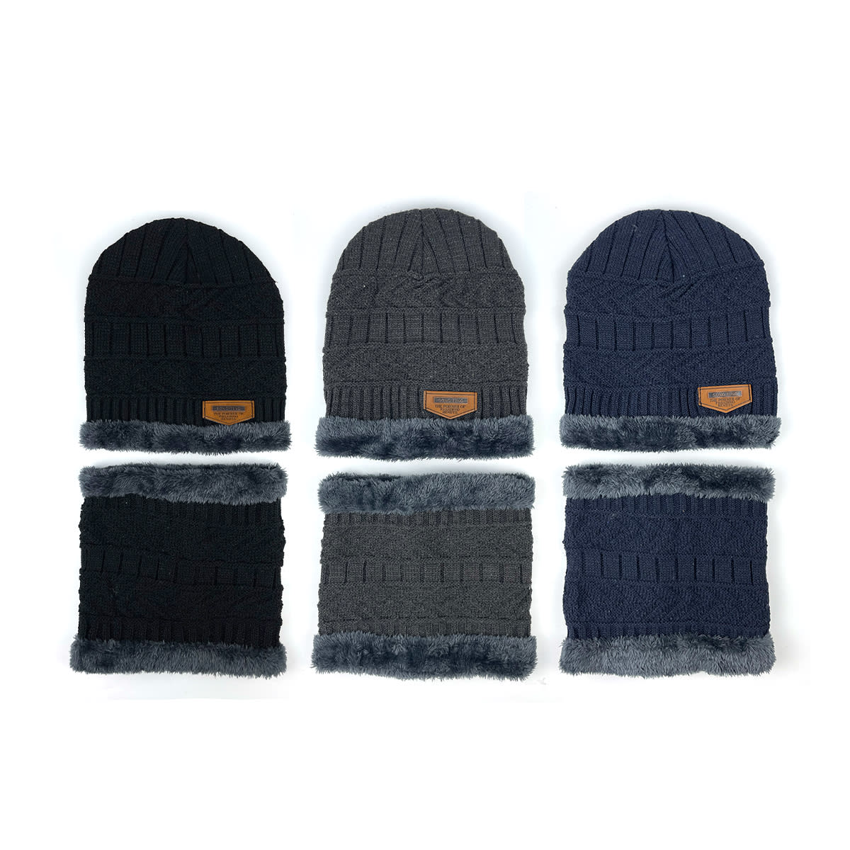 GORRO DE NIÑO CON CUELLO DOBLE CAPA PLUSH 17X18CM | 12 UNID 0