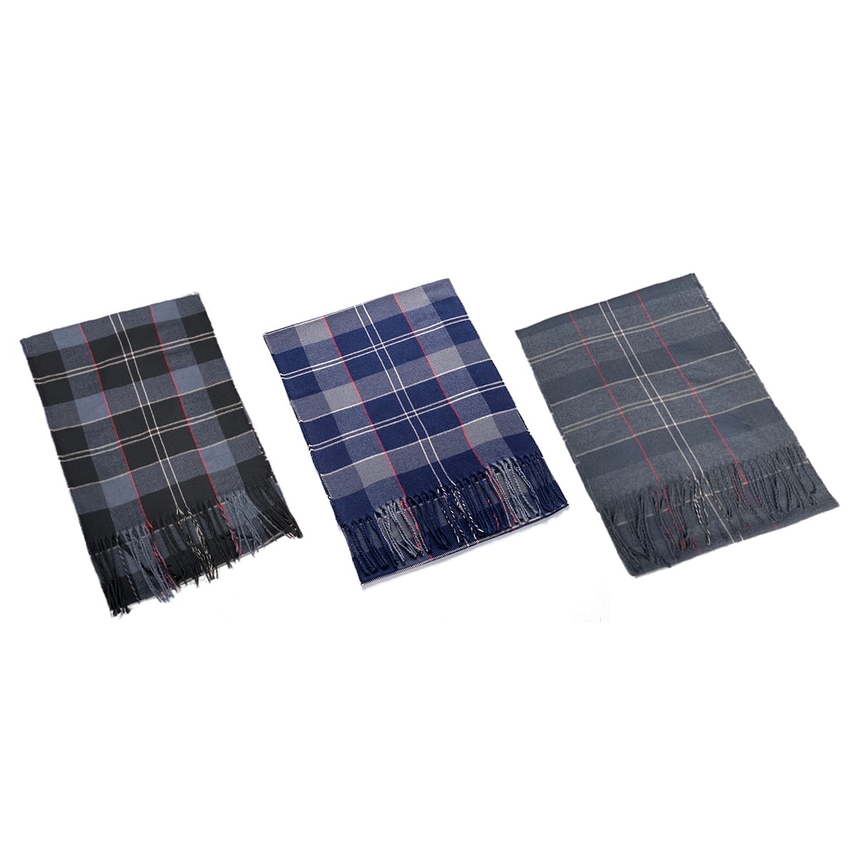 BUFANDA DE ADULTO DISEÑO DE CUADROS ACRILICO 32X180CM | 12 UNID 0