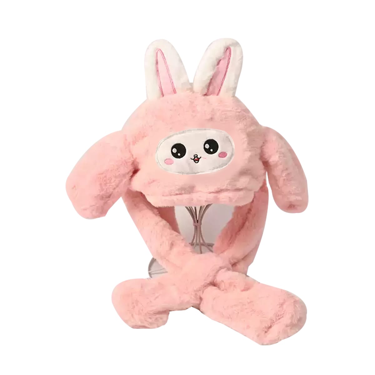 GORRO INFANTIL CON BUFANDA Y OREJAS MOVILES CON SONIDO CONEJO | 12 UNID7