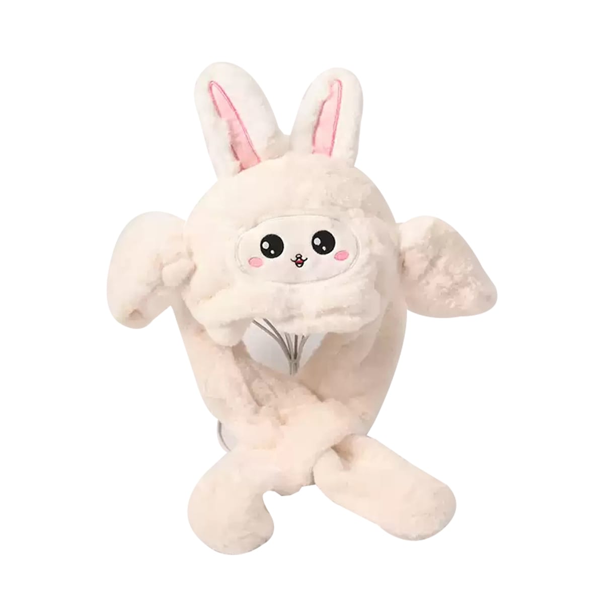 GORRO INFANTIL CON BUFANDA Y OREJAS MOVILES CON SONIDO CONEJO | 12 UNID5