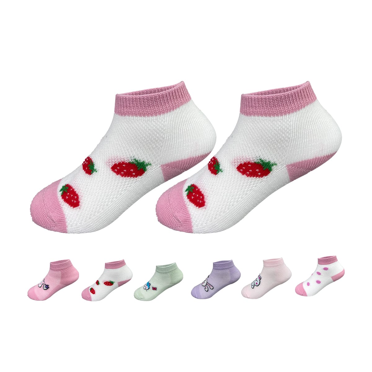 CALCETINES DE BEBE NIÑA CON DISEÑOS TALLA 9-18 MESES | 12 UNID 1