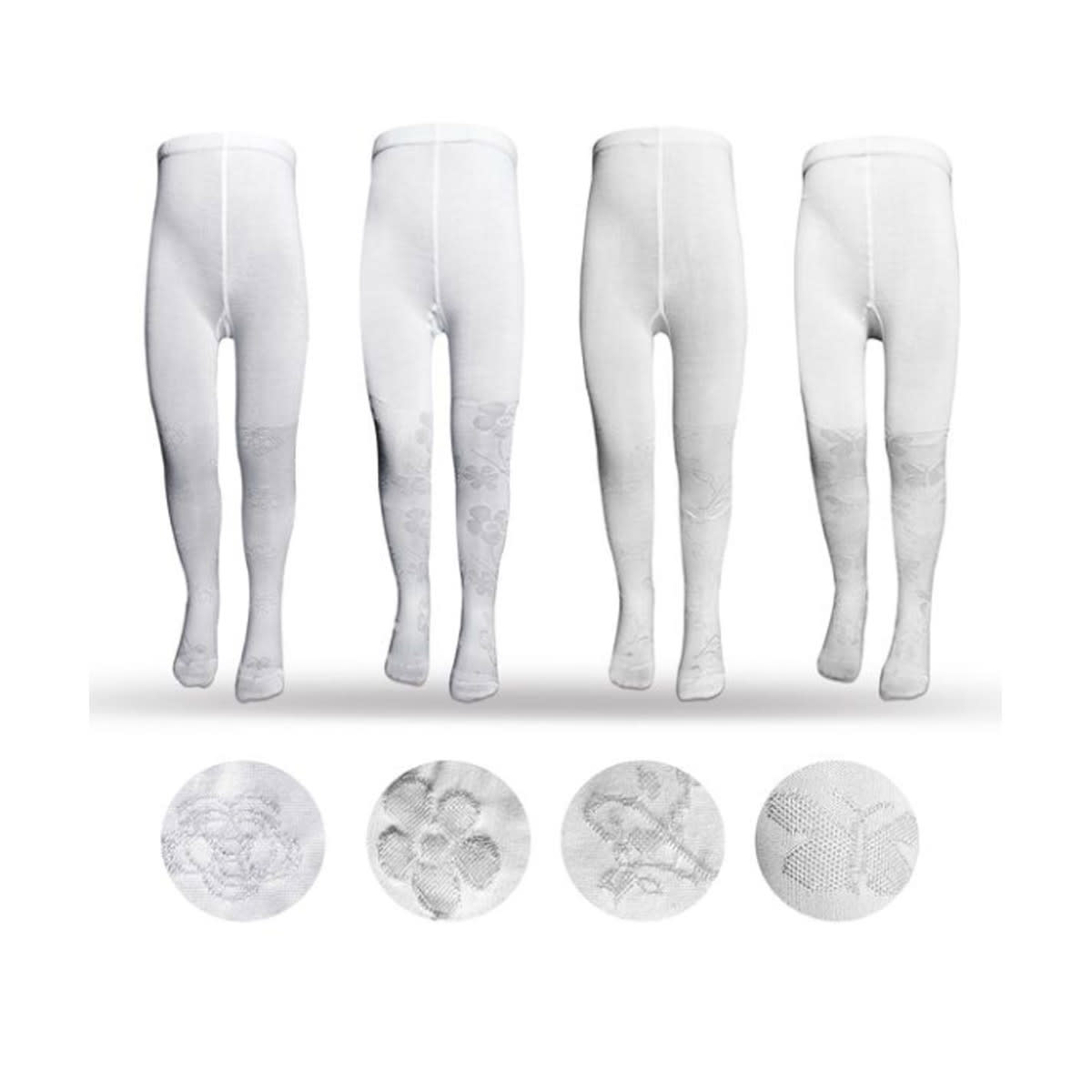 BALLERINA DE NIÑA COSTURA CON DISEÑO BLANCO TALLA 2-4 | 12 UNID 0