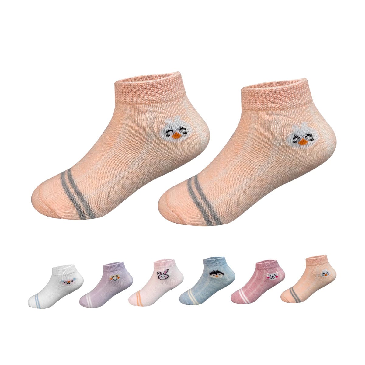 CALCETINES DE BEBE NIÑA ANIMALES TALLA 9-18 MESES | 12 UNID 1