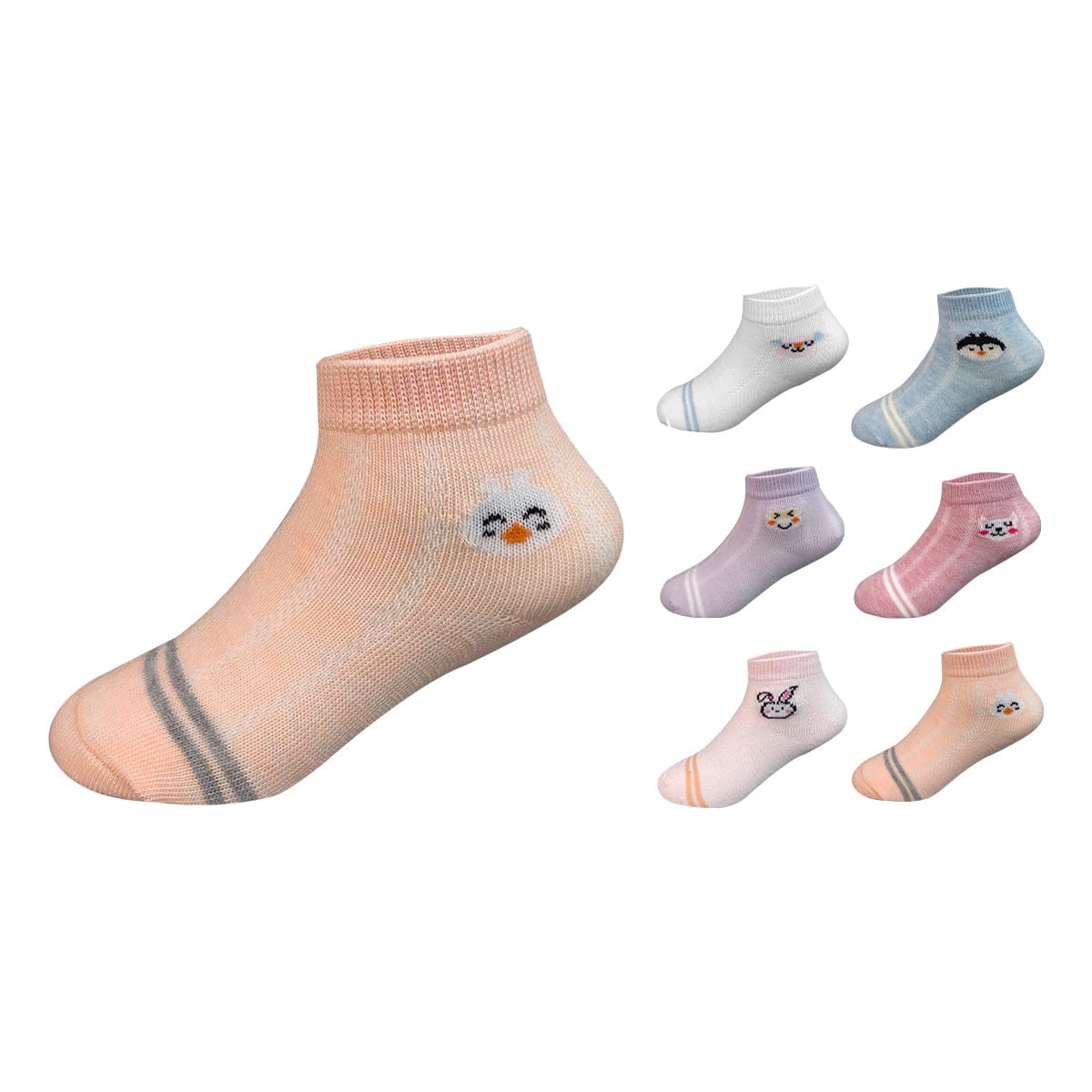 CALCETINES DE BEBE NIÑA ANIMALES TALLA 18-24 MESES | 12 UNID 1