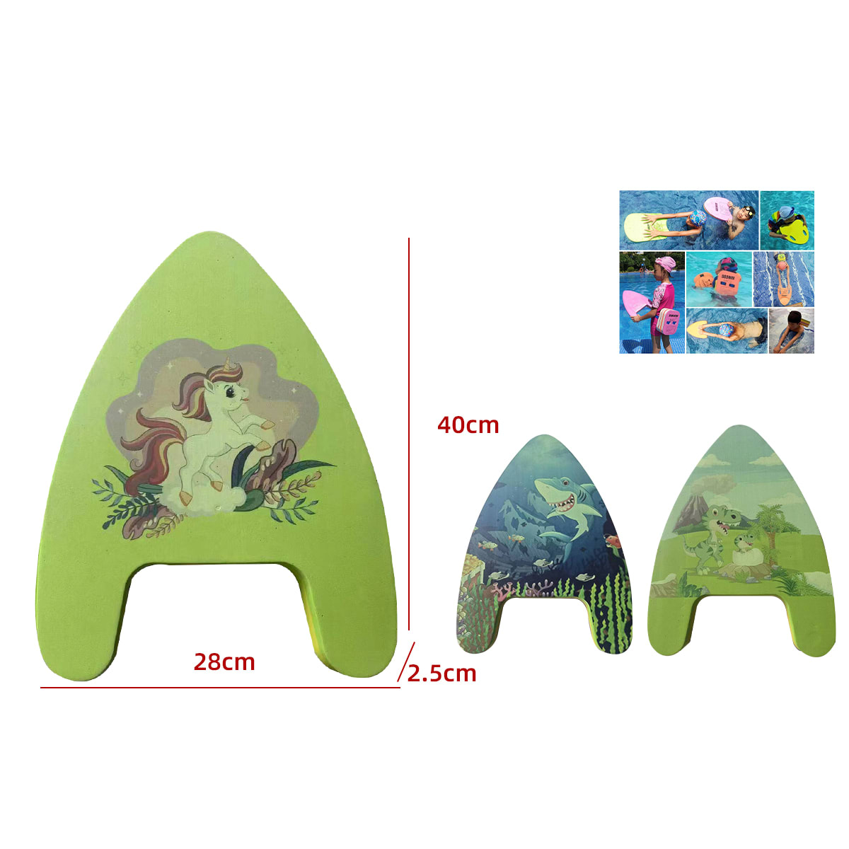 TABLA DE NATACION INFANTIL GOMA EVA 28X2.5X40CM  1