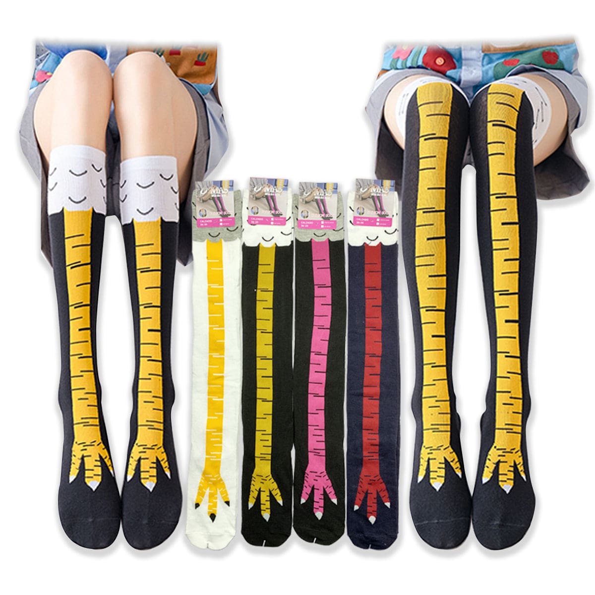 CALCETINES NIÑA DISEÑO PATA DE GALLINA | 12 UNI7