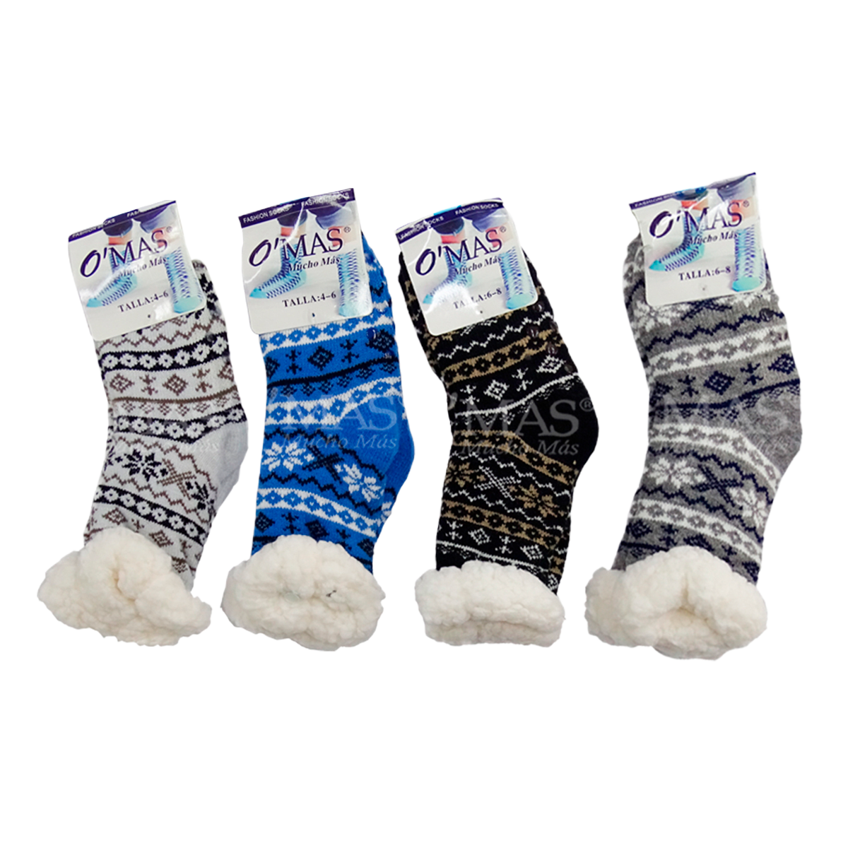 CALCETINES PANTUFLAS NIÑO CON CHIPORRO TALLA 2-4-6 | 12 UNID3