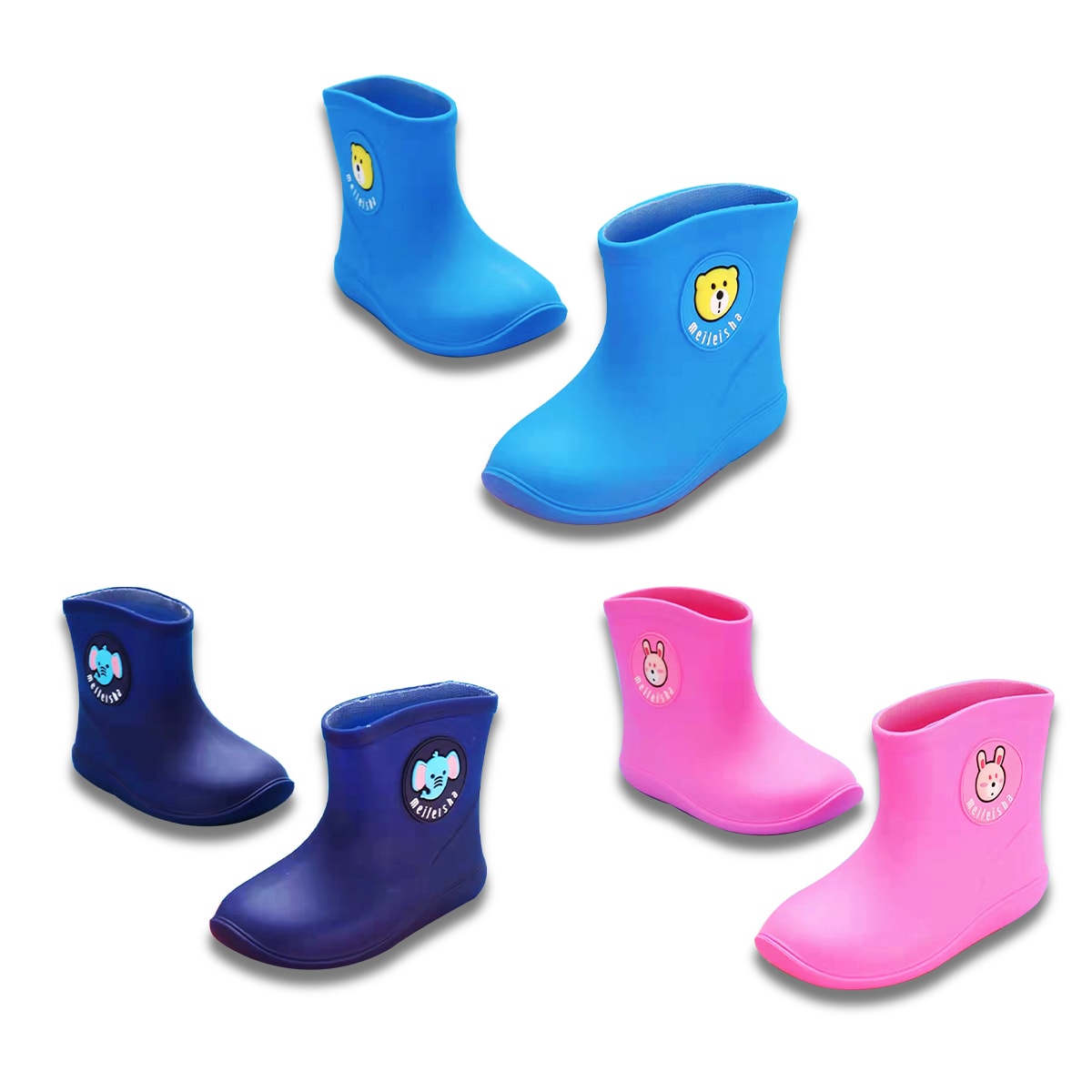 BOTAS DE AGUA INFANTIL UNISEX LISO ANIMALES TALLA 26-30 |60 UNID 0